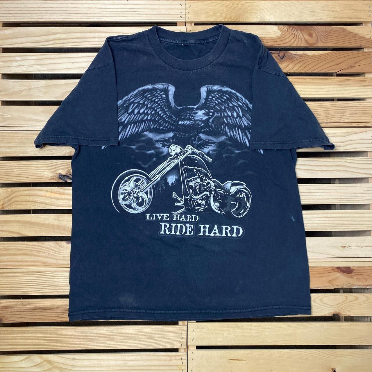 Other Vintage "Live Hard, Ride Hard" Black Biker Tee Size Large Size US L / EU 52-54 / 3 - 1 Thumbnail