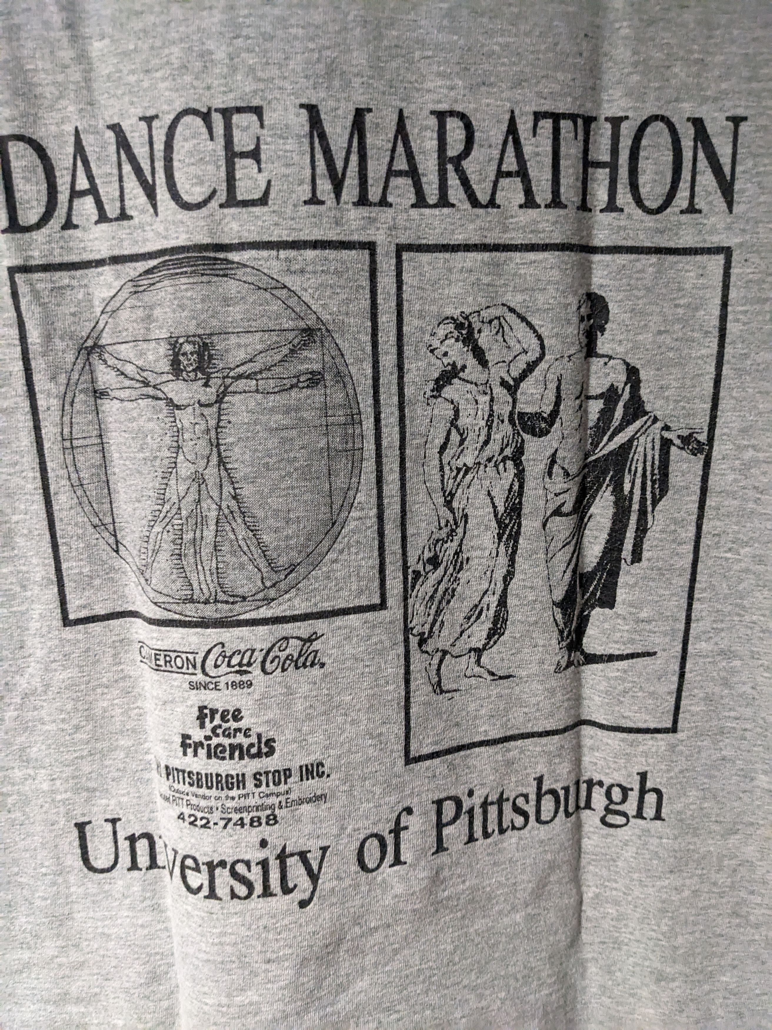 NCAA Vintage 90s Dance Marathon University of Pittsburgh T-Shirt Size US XL / EU 56 / 4 - 2 Thumbnail