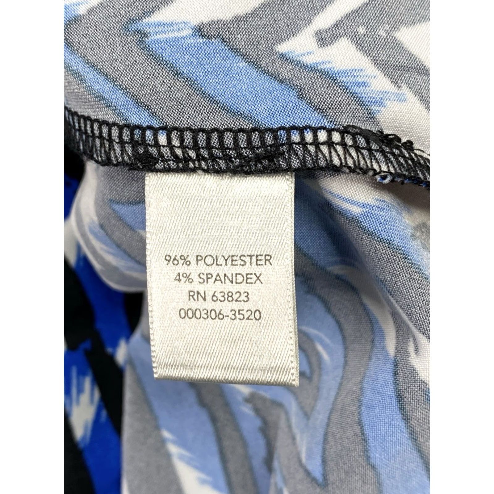 Vintage CJ Banks Womens Maxi Skirt 1X Blue Black Geometric Print Elastic Waist Plus Size Long Bohemian Skirt Womens Size 40" / US 18 - 4 Thumbnail