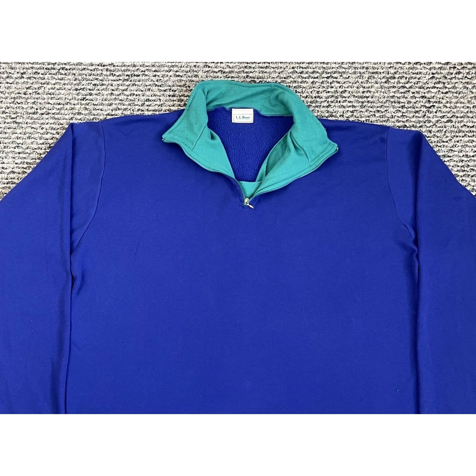Vintage VINTAGE L.L. Bean Sweater Mens 2XL Blue Quarter Zip Pullover Outdoor 90s Light USA Size US XXL / EU 58 / 5 - 3 Thumbnail