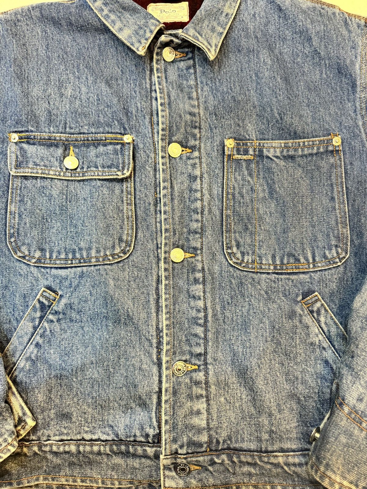 Polo Ralph Lauren × RRL Ralph Lauren Polo Ralph Lauren Type 2 Blanket Lined Denim Jacket Size US L / EU 52-54 / 3 - 3 Thumbnail