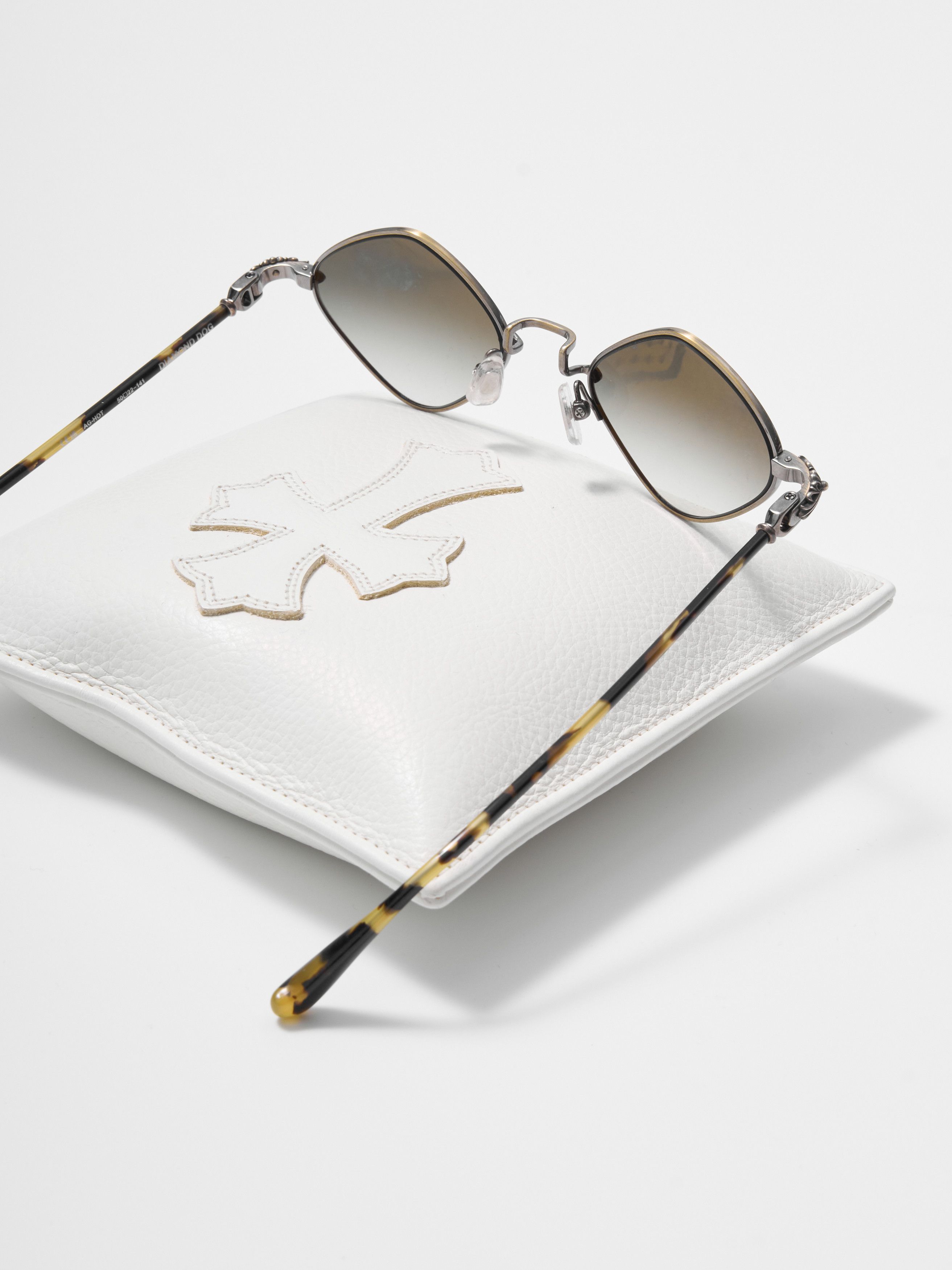 Chrome Hearts CHROME HEARTS DIAMOND DOG Antique Gold/Hollywood Tortoise Size ONE SIZE - 6 Thumbnail