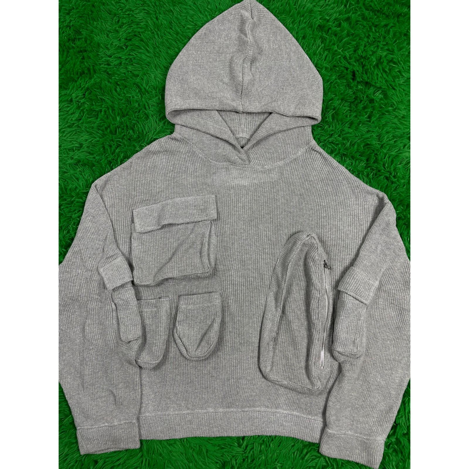 Who Decides War WDW Multi Pocket Hoodie Sweatshirt Grey Medium Used Size US M / EU 48-50 / 2 - 1 Thumbnail