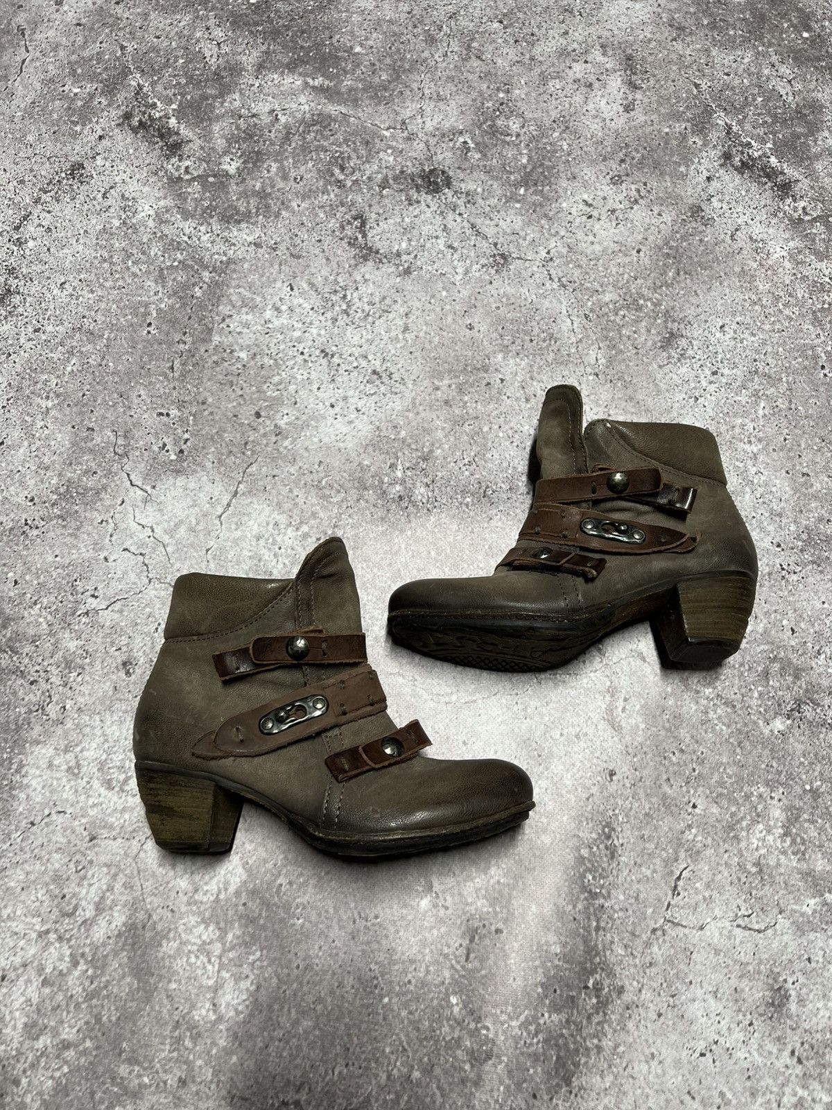 A.S.98 A.S.98 Brown Leather Avantgarde Boho Grunge Boots Size: 39 Size US 9 / IT 39 - 1 Thumbnail