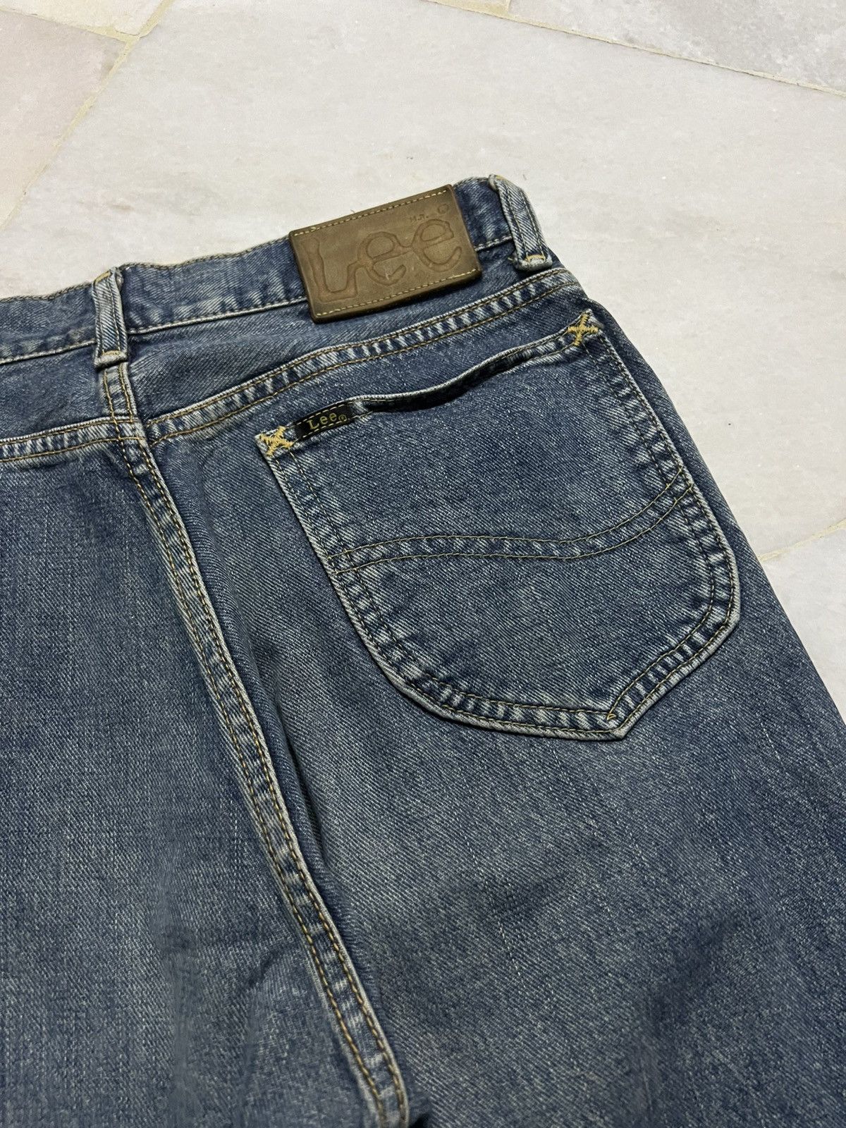 Japanese Brand 💥Baggy💥Vintage Lee Rider Selvedge Zipper Talon Washed Jean Size US 28 / EU 44 - 13 Thumbnail