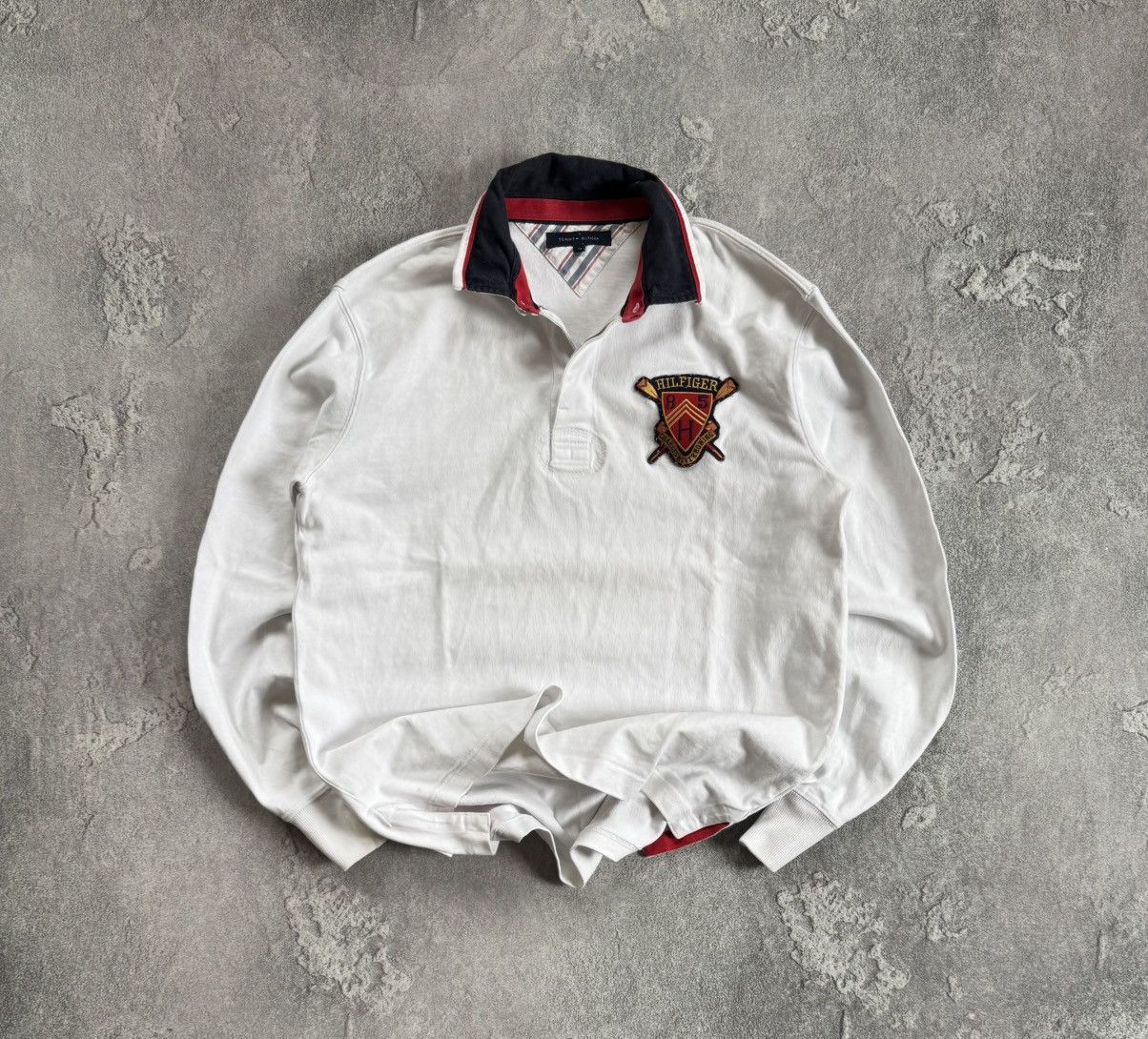 Tommy Hilfiger × Vintage Tommy Hilfiger L vintage rugby long sleeve polo sweatshirt Size US L / EU 52-54 / 3 - 1 Thumbnail
