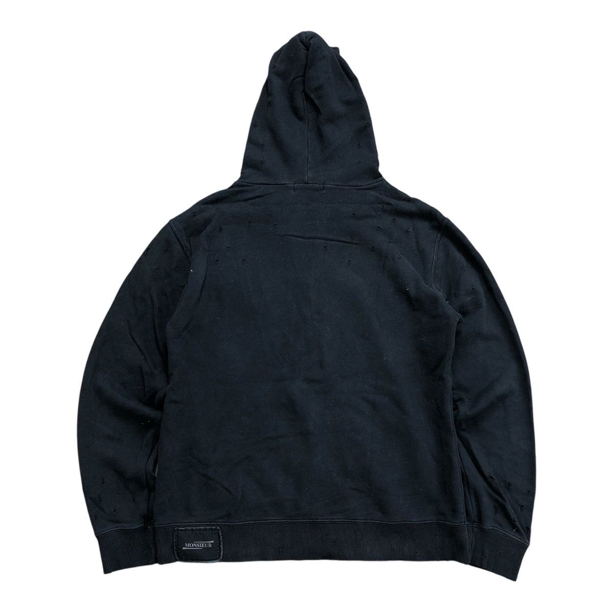 If Six Was Nine × Le Grande Bleu (L.G.B.) × Nicole Club Vintage Nicole Monsieur Embroidered Distressed Zip Hoodie Size US M / EU 48-50 / 2 - 20 Thumbnail
