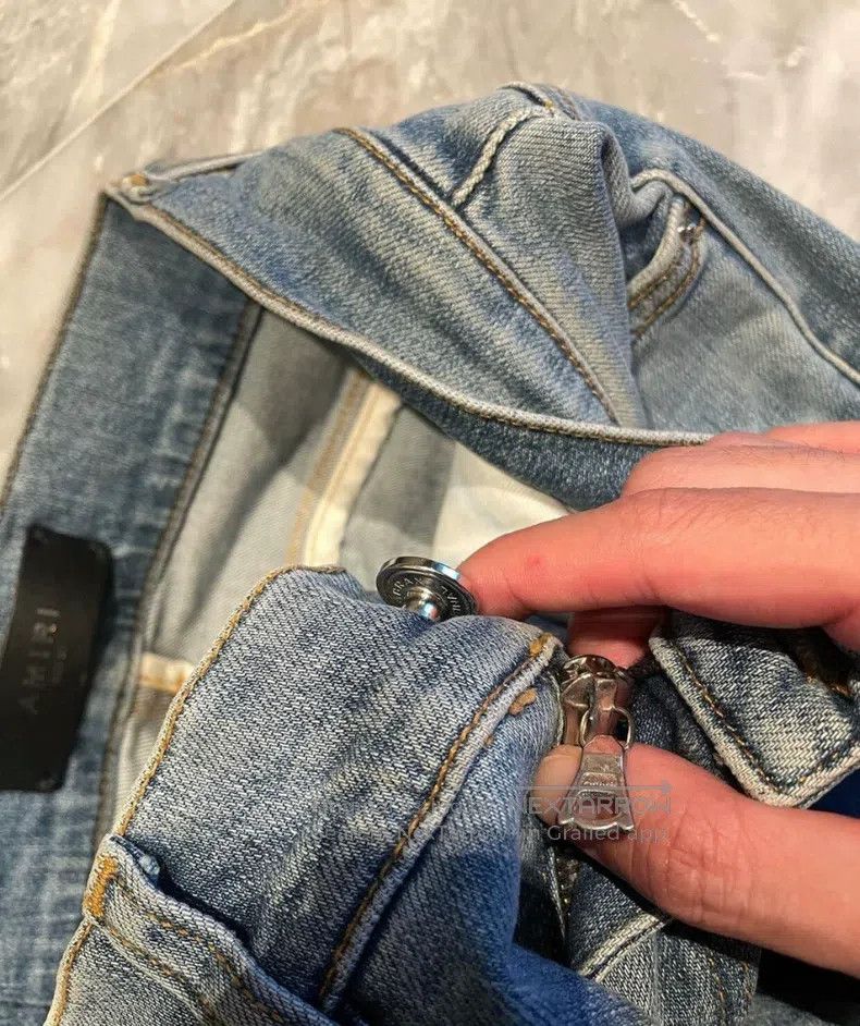Amiri Amiri Classic Multi-Element Colorful Patchwork Blue Jeans Size US 31 - 6 Thumbnail