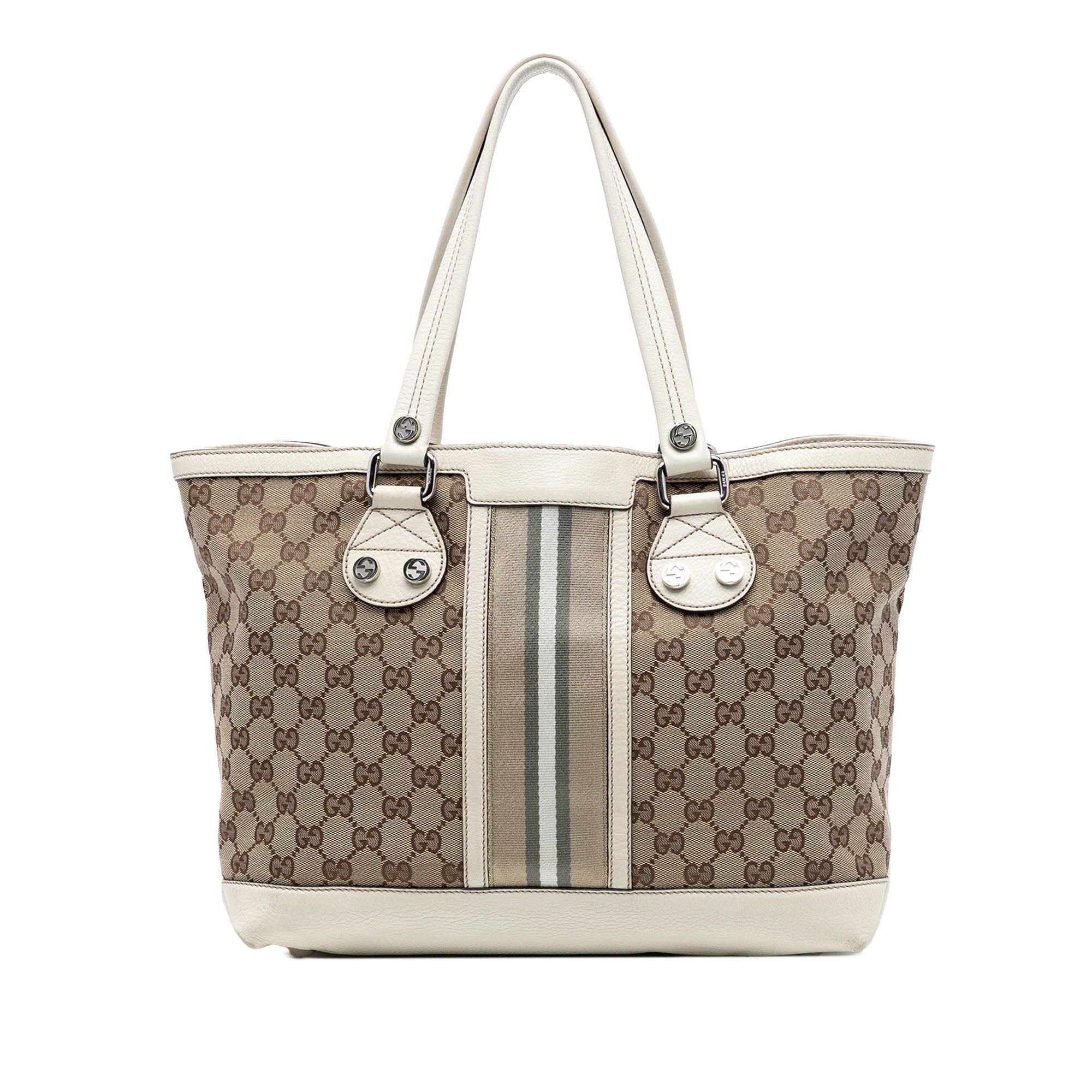 GG Canvas Web Sunset Tote