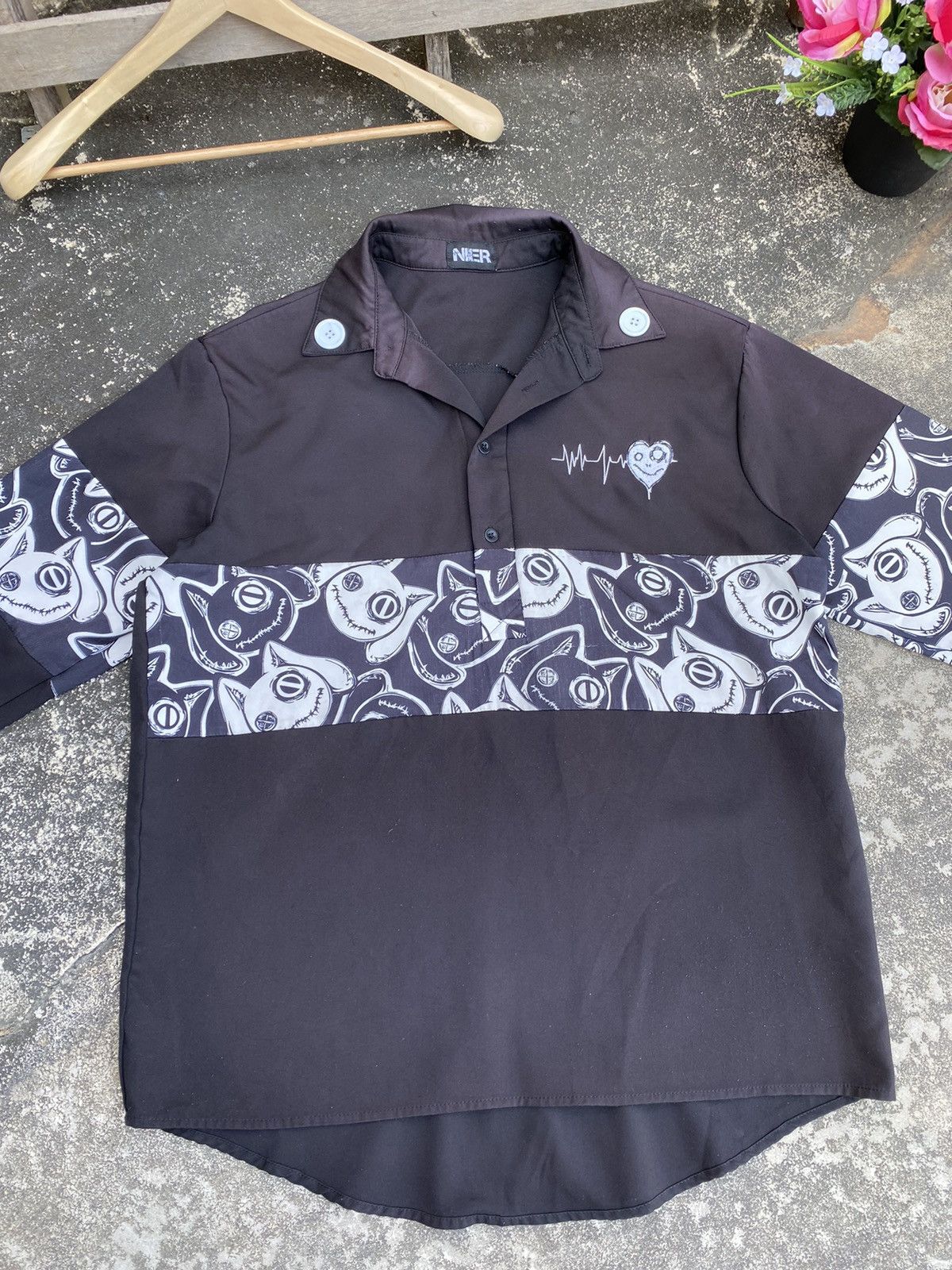 Japanese Brand 🔥 Steals 🔥 Japanese Brand Nier Shirt Half Button Size US XL / EU 56 / 4 - 4 Thumbnail