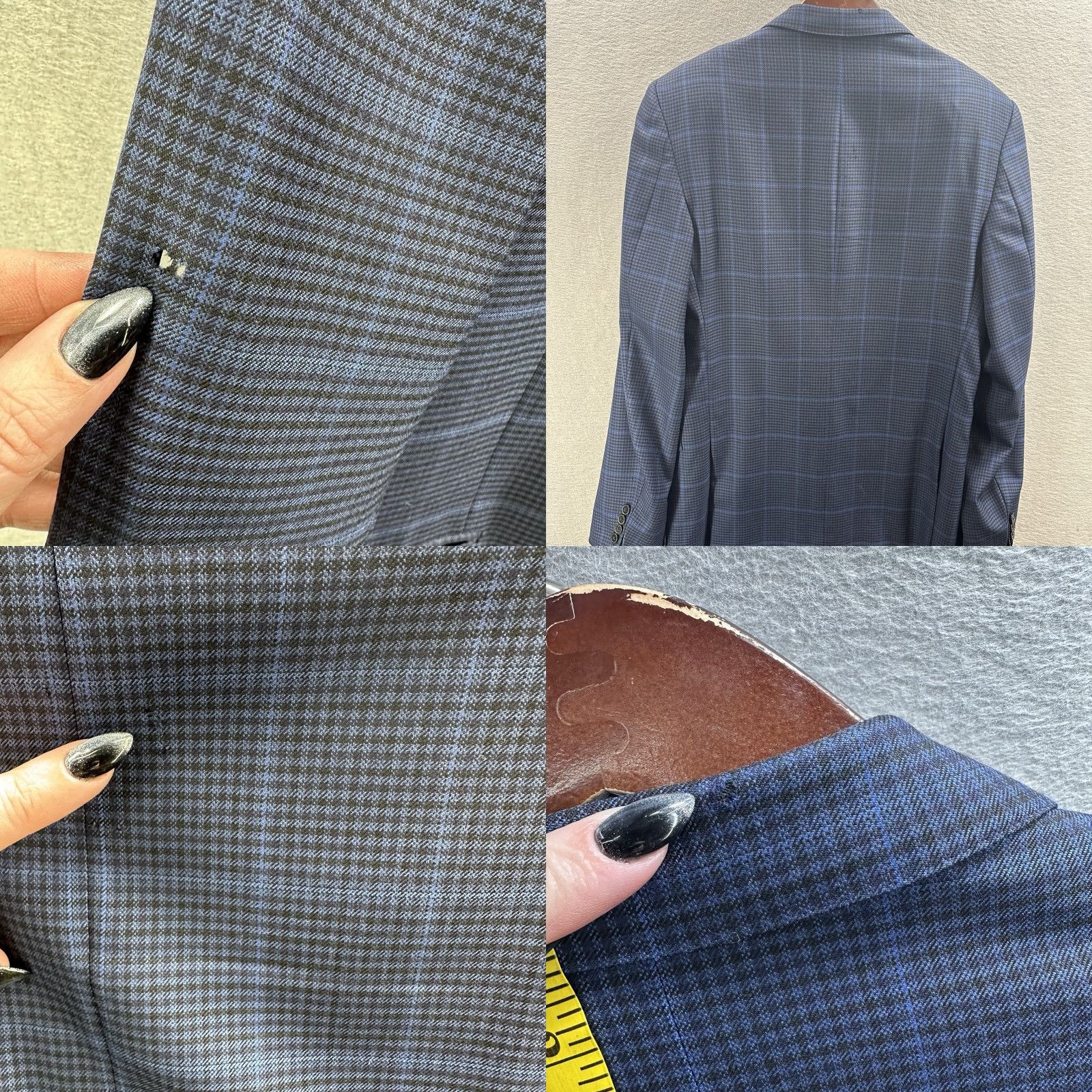 Ermenegildo Zegna VINTAGE Ermenegildo Zegna Mr Sid Sport Jacket Mens 50R Blue Glen Plaid Coat Regular Wool Blazer 2-Button Notch Lapel Black Label Mens Size 50R - 8 Thumbnail