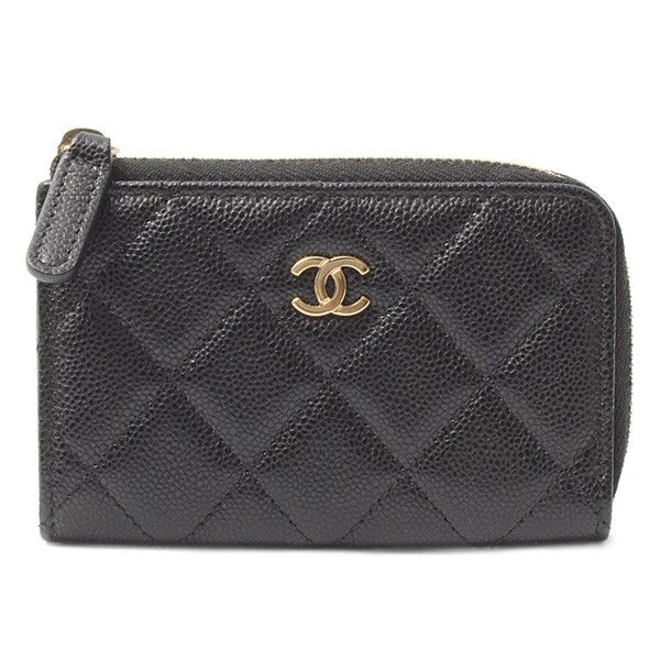 Chanel Chanel Caviar Skin Matelasse Coin Case Key Ring AP0221 Leather Coin Case AP0221 in Great Condition