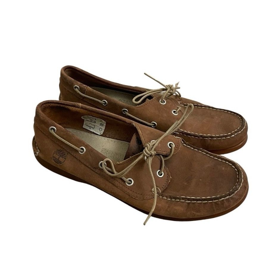 Timberland Timberland Mens Brown Genuine Leather Boat Shoes Size US 9.5 / EU 42-43 - 2 Thumbnail