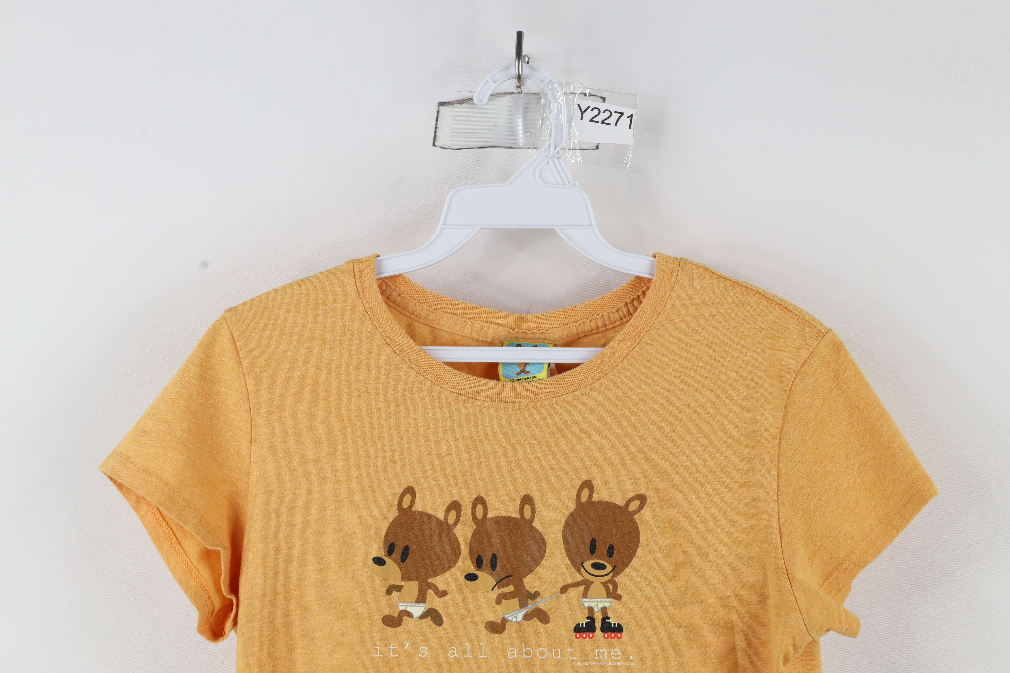 Vintage Vintage Y2K Jim Benton Bear It's All About Me T-Shirt Size L / US 10 / IT 46 - 2 Thumbnail