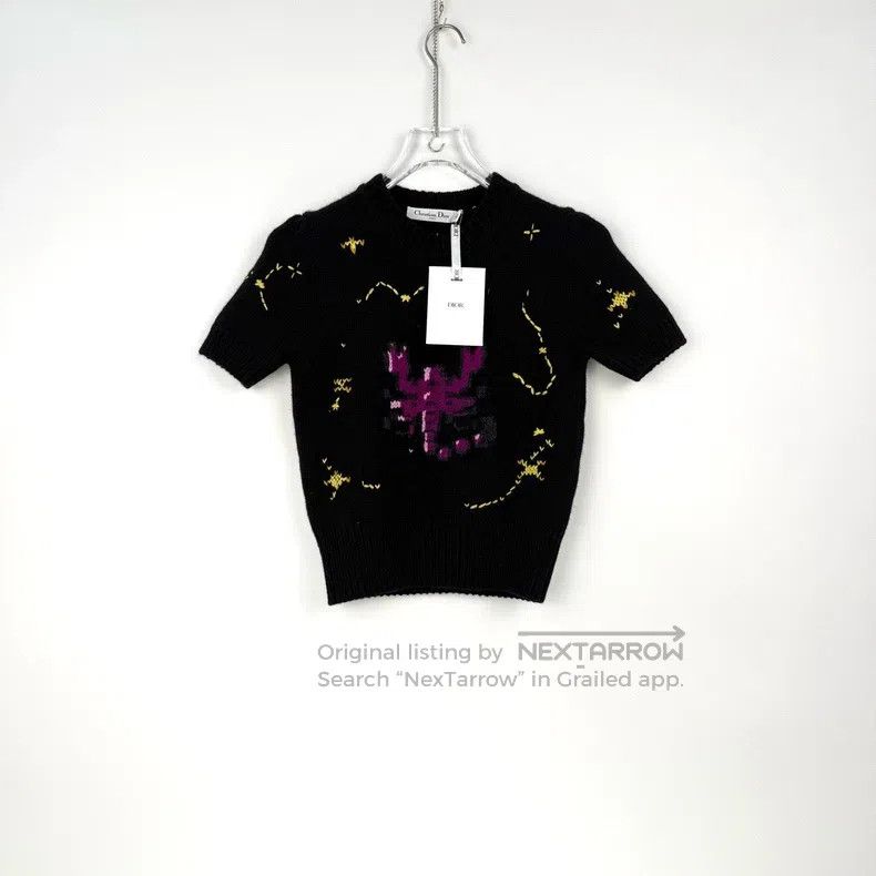 Dior Dior Black constellation Scorpio wool cashmere short-sleev Size S / US 4 / IT 40 - 3 Thumbnail