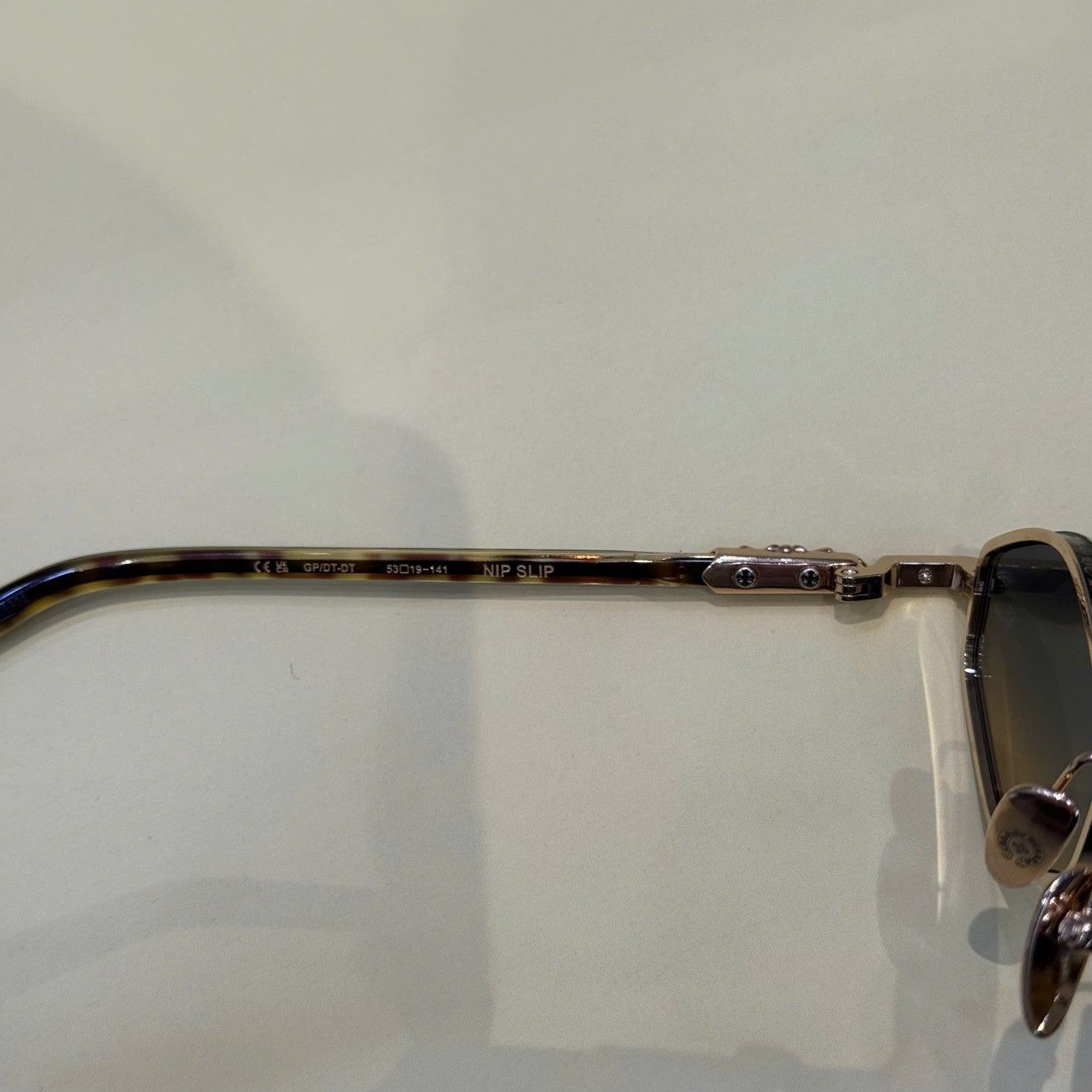 Chrome Hearts CHROME HEARTS NIP SLIP Gold Plated/Dark Tortoise-Dark Tortoise Size ONE SIZE - 5 Thumbnail