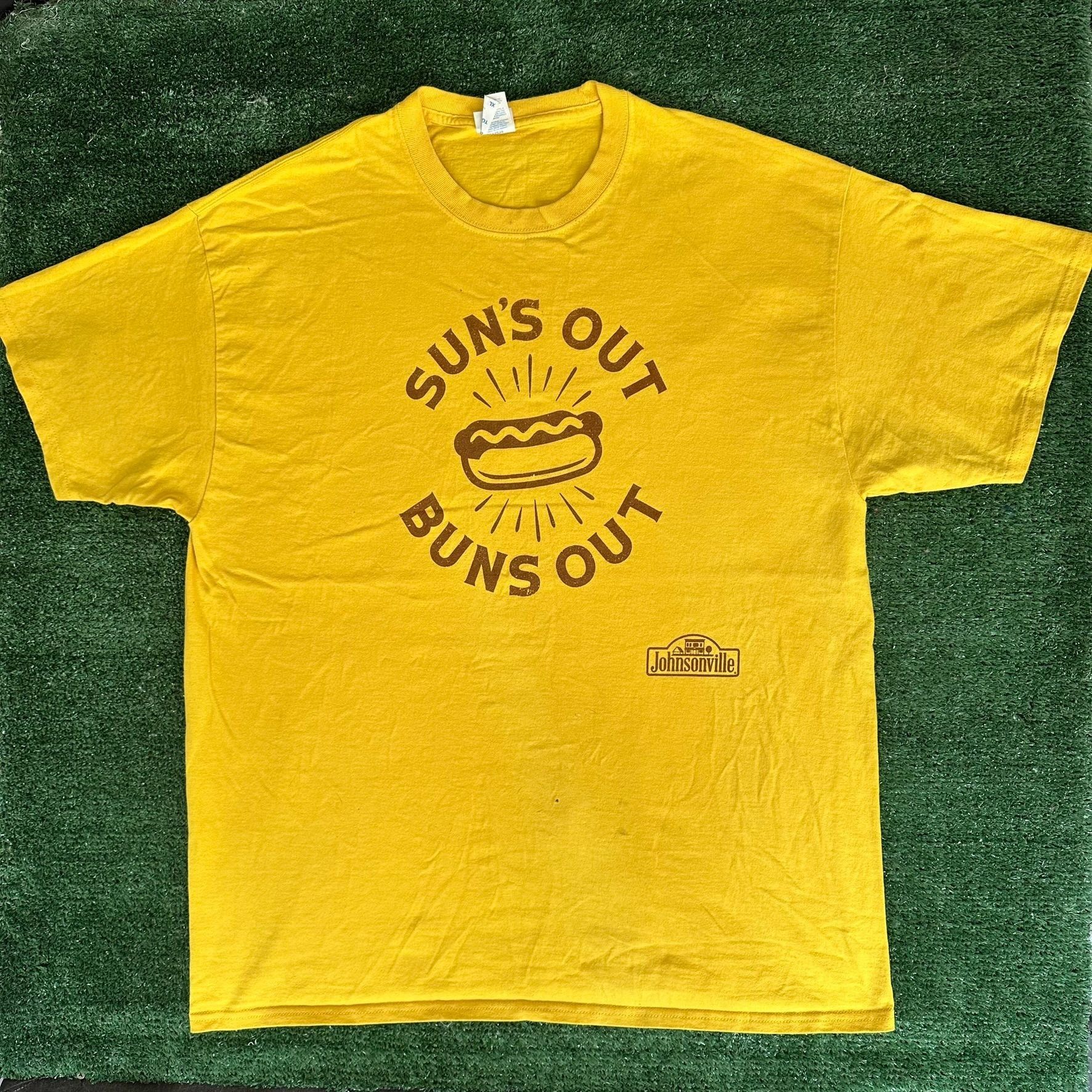 Port & Company Vintage Y2K Suns Out Buns Out T-Shirt Funny Hot Dogs Summer Size US XL / EU 56 / 4 - 1 Thumbnail