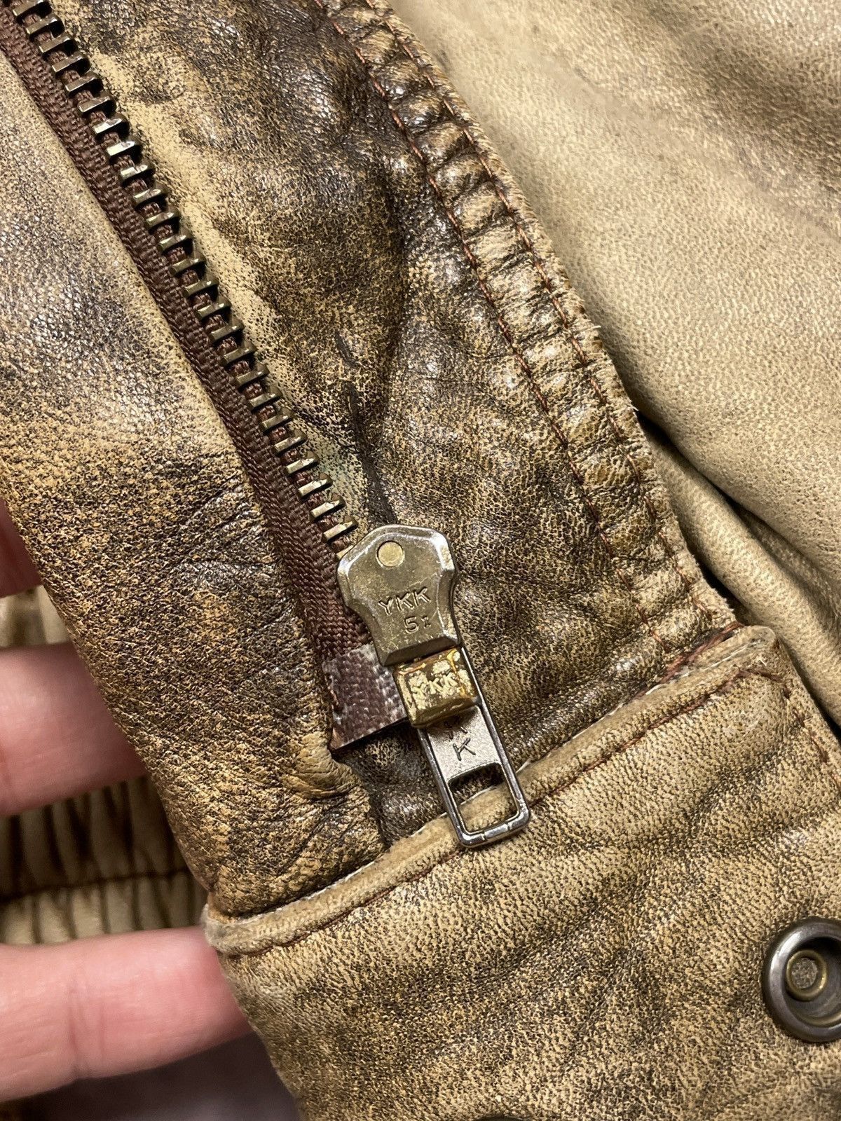 Japanese Brand Vintage Y2K Outfit Vera Pelle Leather Bomber Jacket Size US L / EU 52-54 / 3 - 25 Thumbnail