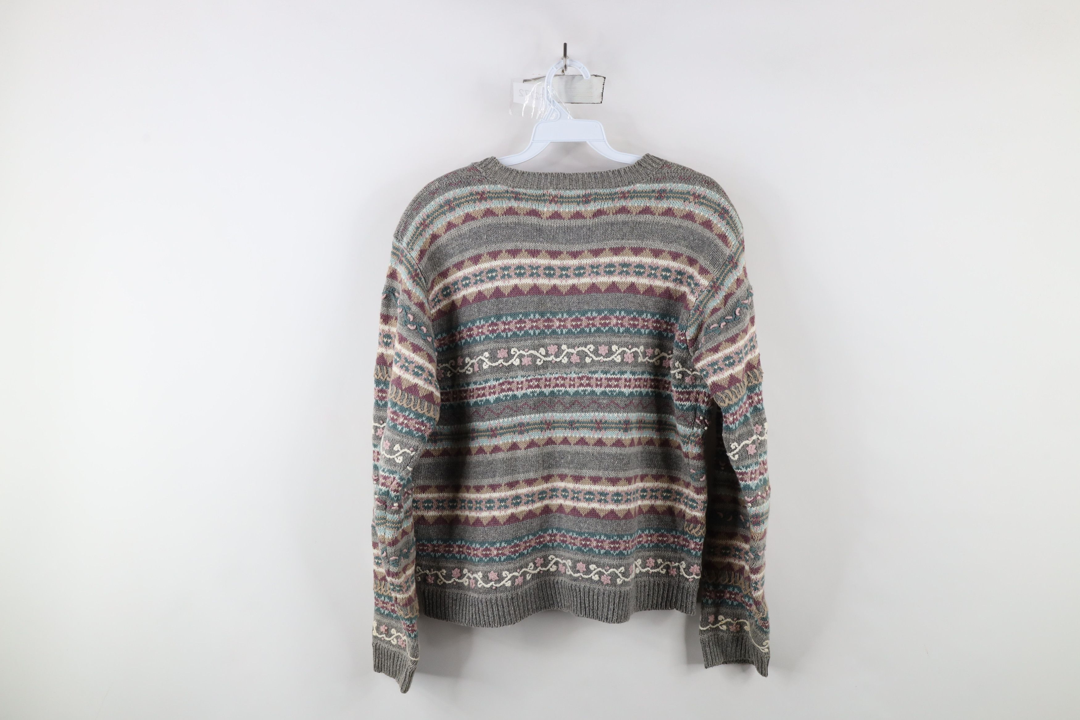Vintage Vintage 90s Streetwear Embroidered Fair Cardigan Sweater Size S / US 4 / IT 40 - 10 Thumbnail
