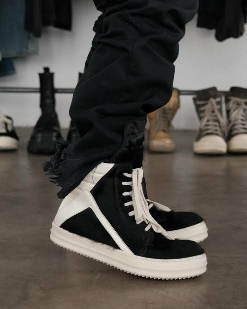Black Pony Hair Rick Owen Geobaskets