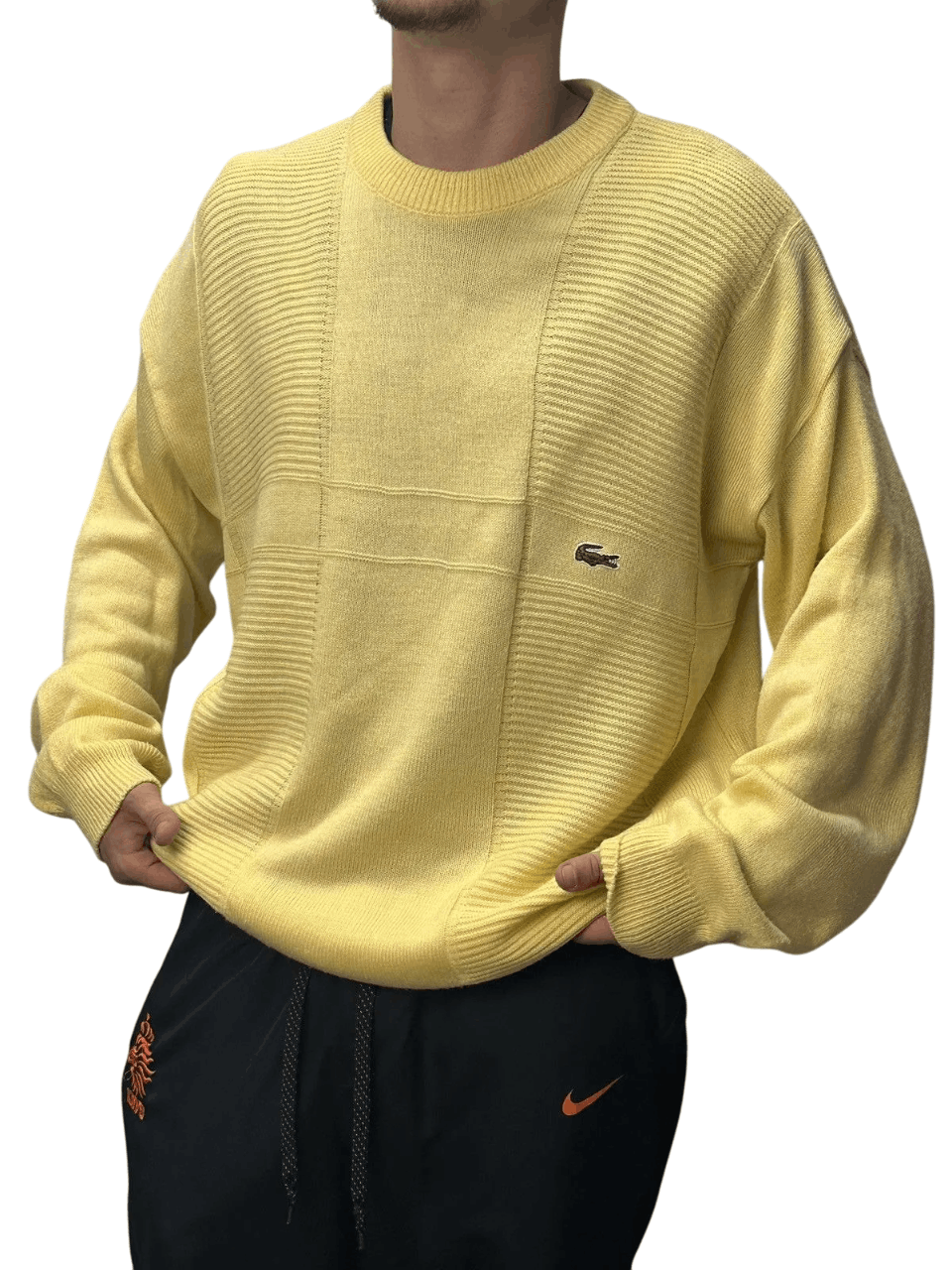 14th Addiction 90s Lacoste XL Sweater – Hand Knit Y2K Japanese Style Size US L / EU 52-54 / 3 - 1 Thumbnail