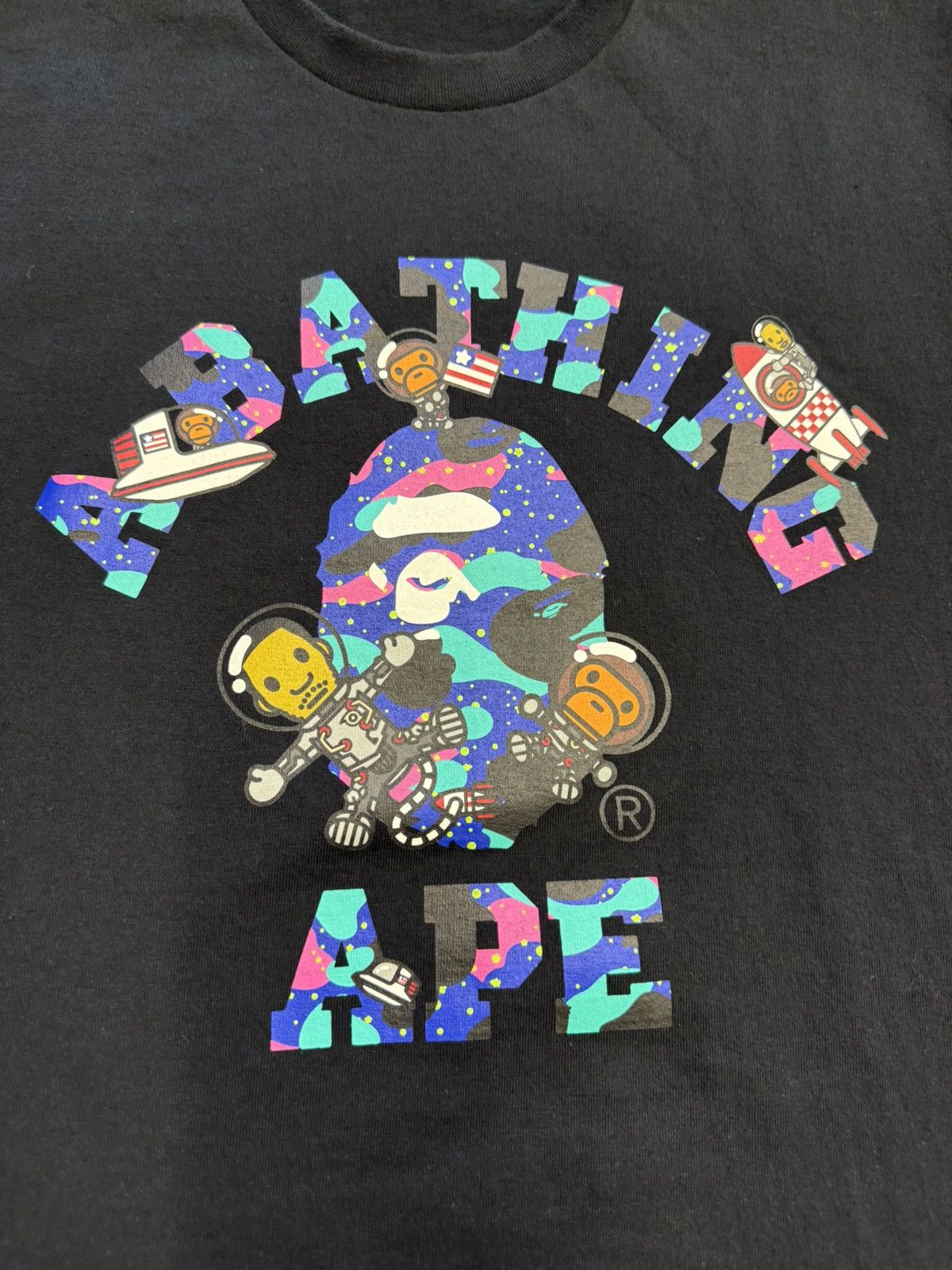 Bape SS21 Bape Kid Cudi College Moon Man Tee Size US L / EU 52-54 / 3 - 4 Thumbnail