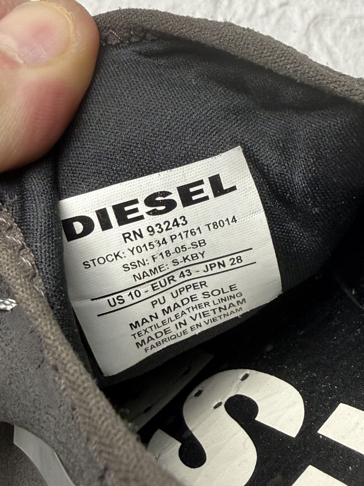 Diesel DIESEL US10 UK9 EUR43 Sneakers Gray Trainers Men Size US 10 / EU 43 - 11 Thumbnail