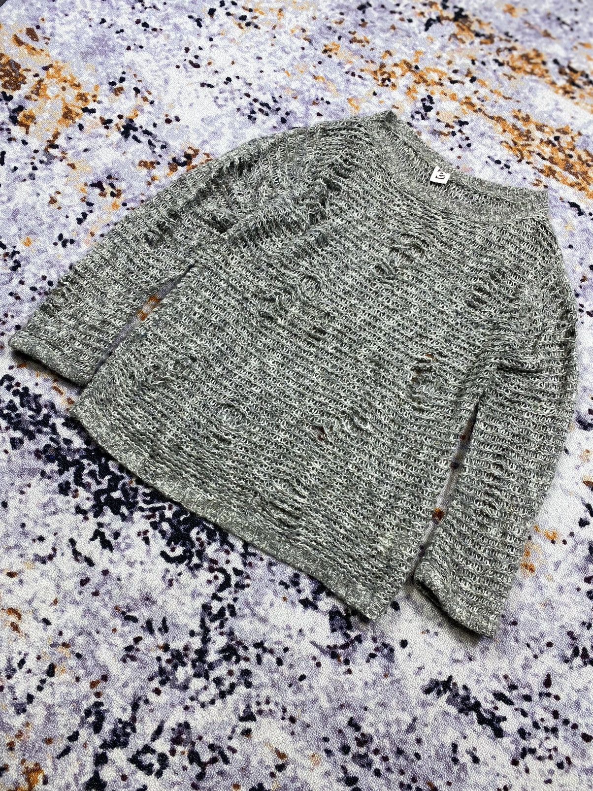 Japanese Brand Japense E Distressed Knit Sweater Punkstyle Size US M / EU 48-50 / 2 - 2 Thumbnail