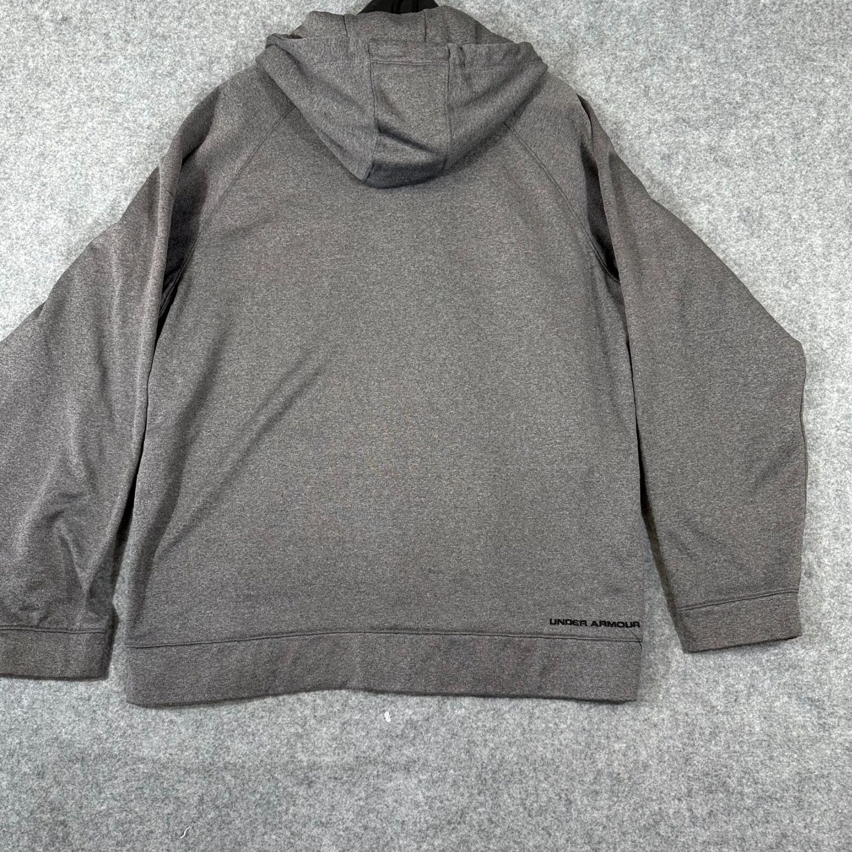 Under Armour Under Armour Sweatshirt Mens XL Gray Raglan Sleeve Full Zip Hooded Drawstring Size US XL / EU 56 / 4 - 6 Thumbnail