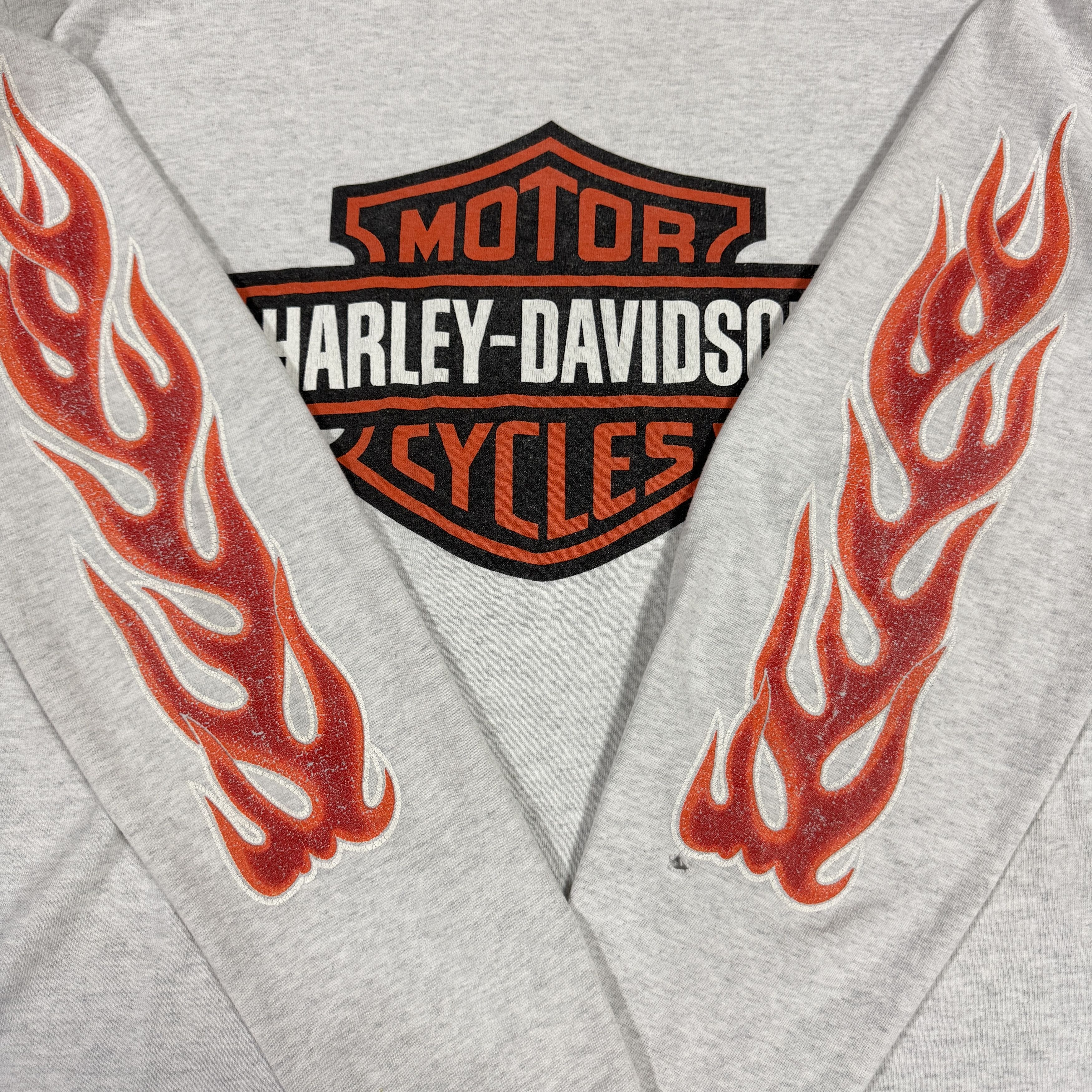 Harley Davidson Vintage 90s Harley Davidson Flame Longsleeve Size US XL / EU 56 / 4 - 7 Thumbnail