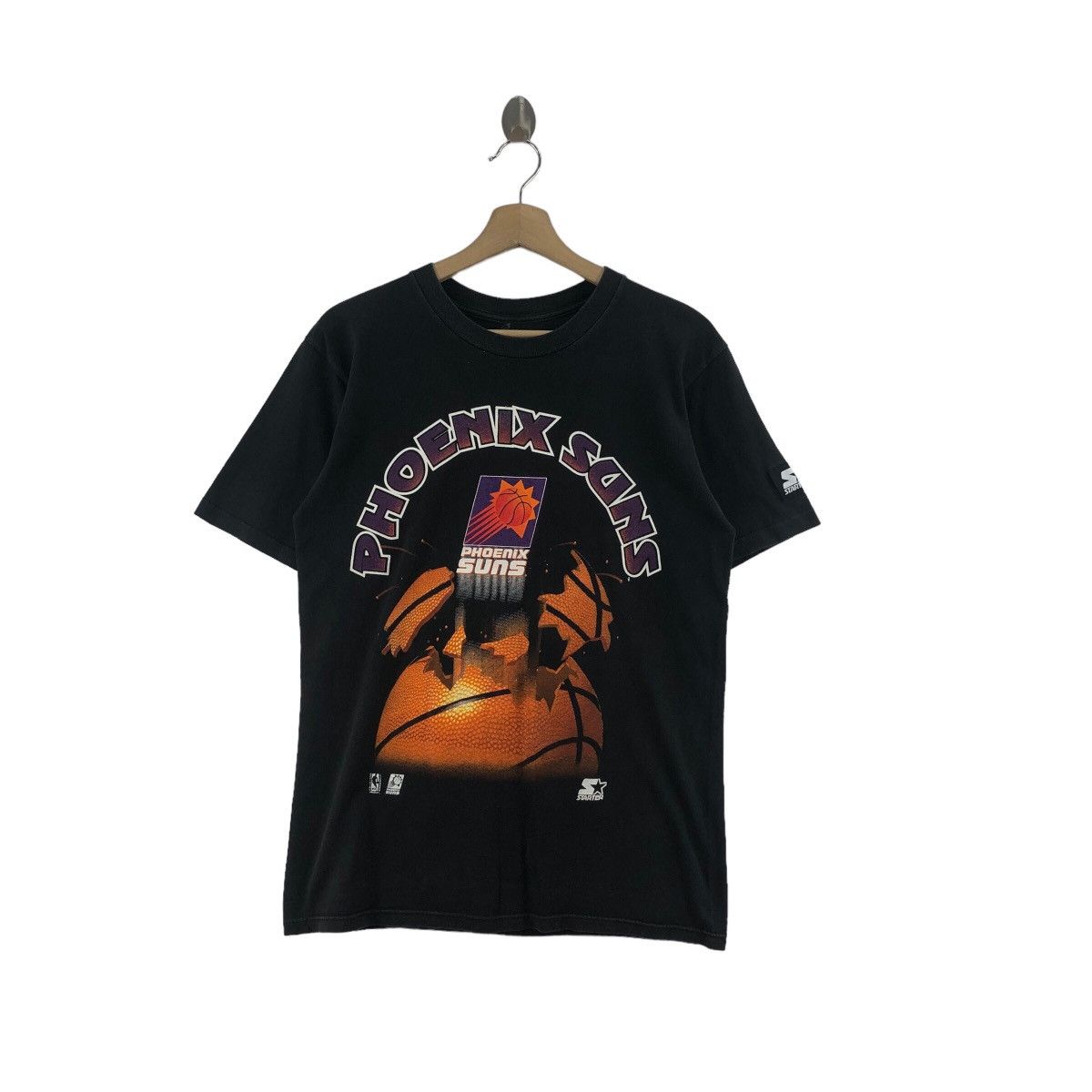 NBA × Starter × Vintage Pick!! Vtg 90's NBA PHOENIX SUNS Starter Faded Tee Tshirt Size US S / EU 44-46 / 1 - 1 Thumbnail