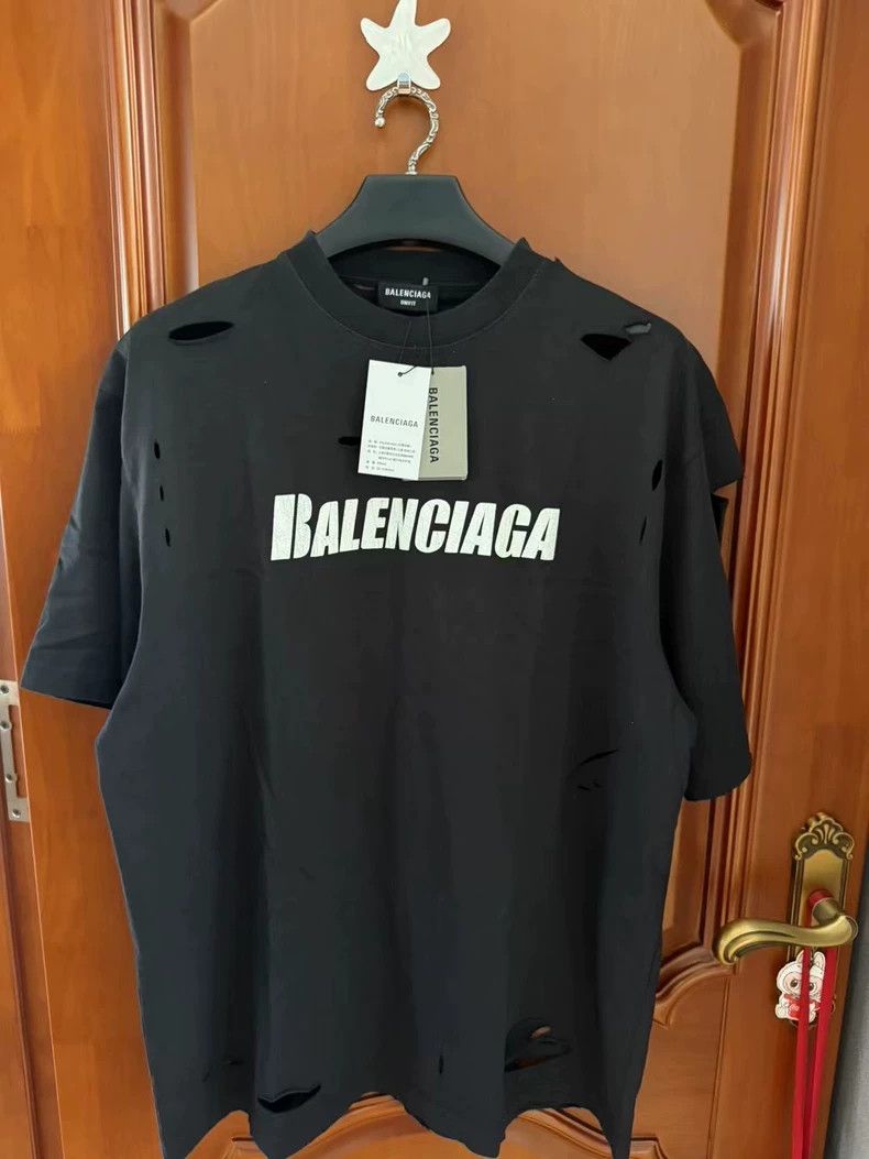 Balenciaga Balenciaga Black havoc logo short sleeves Size US XS / EU 42 / 0 - 1 Thumbnail