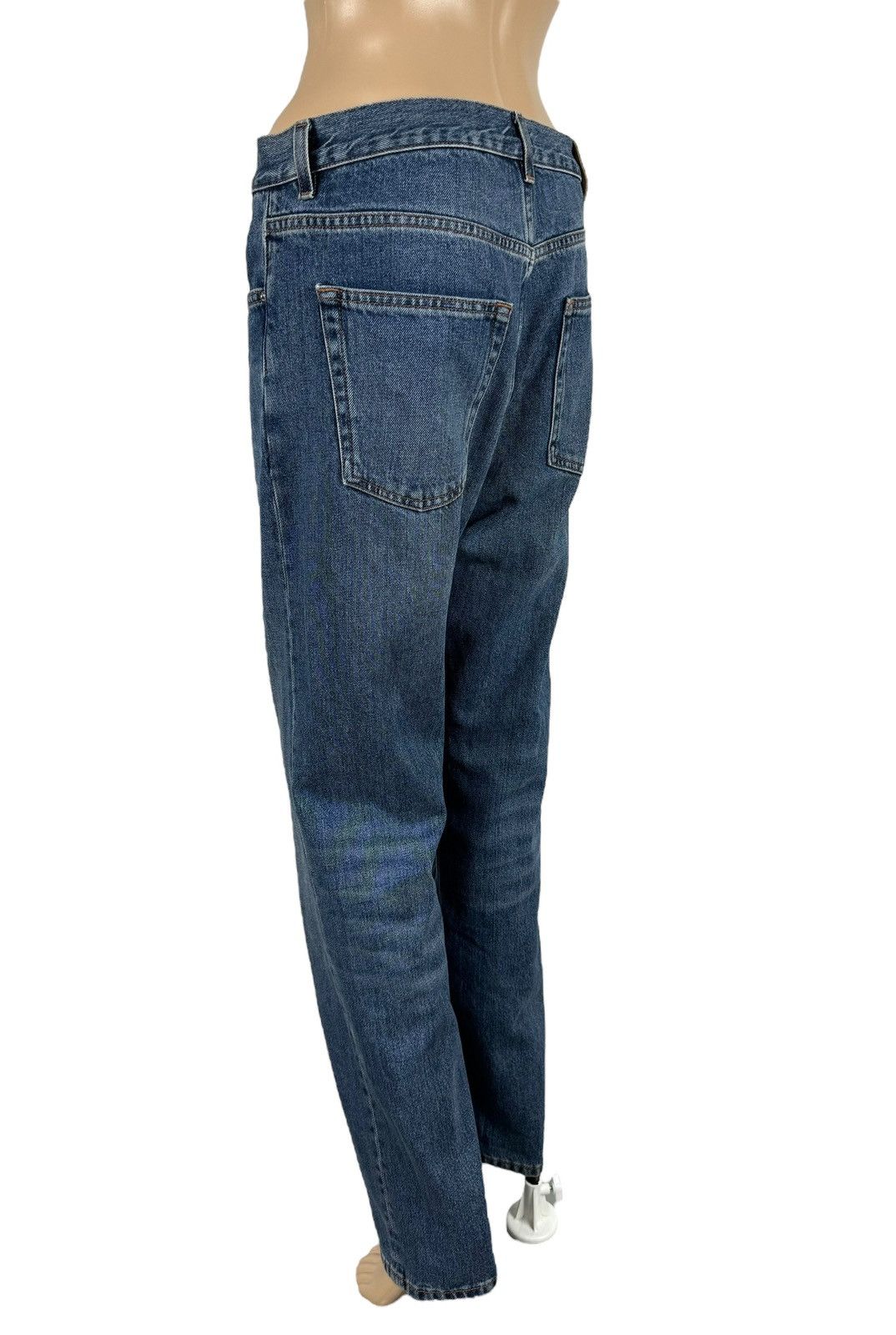 Toteme Toteme Blue Stright Jeans size 27 Leather Badge Size 27" / US 4 / IT 40 - 7 Thumbnail
