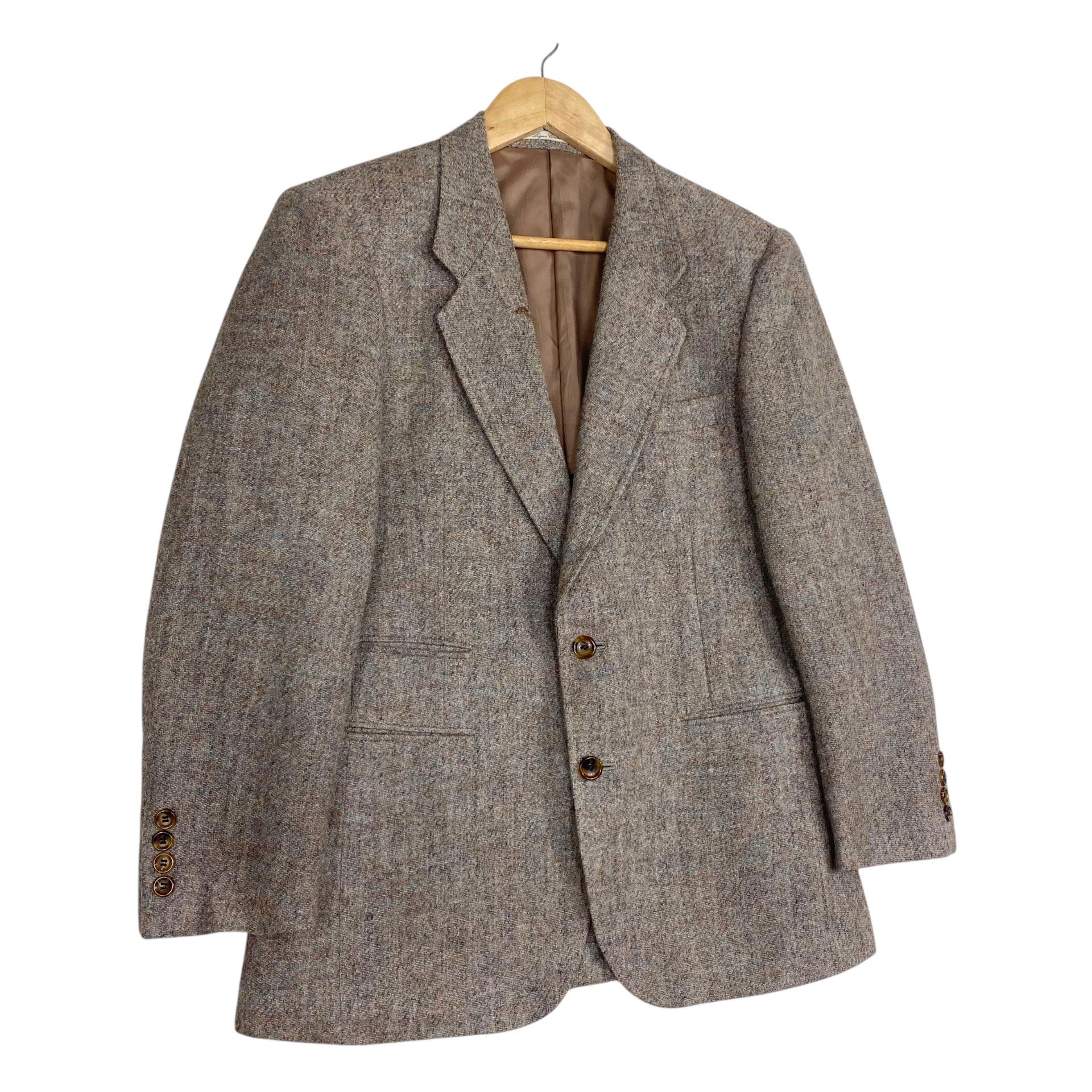 Harris Tweed 💥90s HARRIS TWEED LOGAN GATE SLUBBY WOOL BUTTON JACKET Size US S / EU 44-46 / 1 - 4 Thumbnail