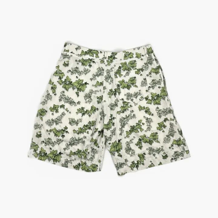 Dior Dior Green Floral Print Loose Shorts 0079-2507 Size US 44 / EU 60 - 3 Thumbnail