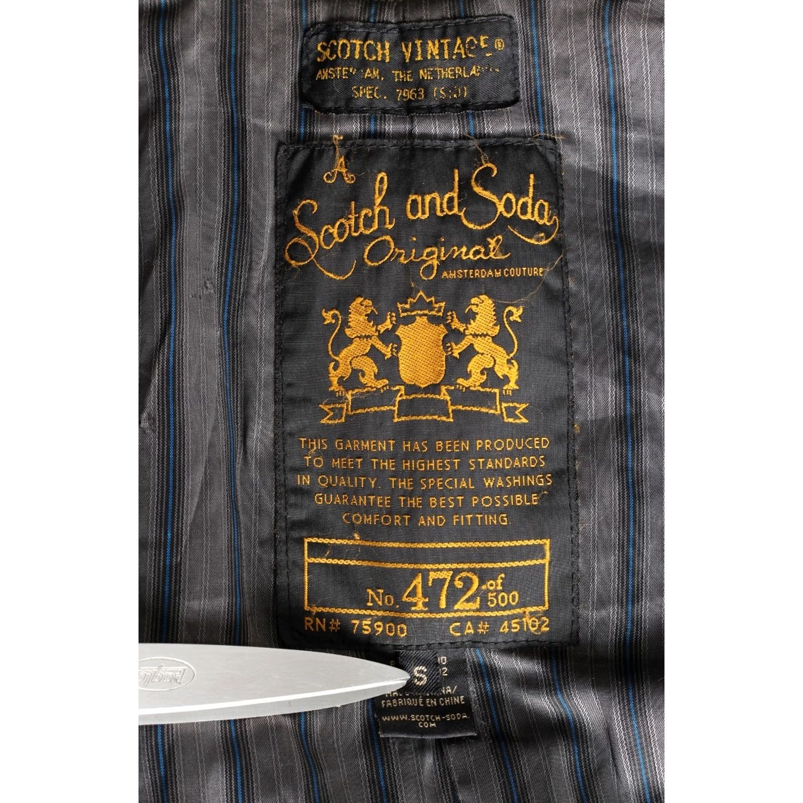 Scotch & Soda SCOTCH & SODA Pea Coat Men Size S Double Breasted Wool Blend Coat Grey Size US S / EU 44-46 / 1 - 6 Thumbnail