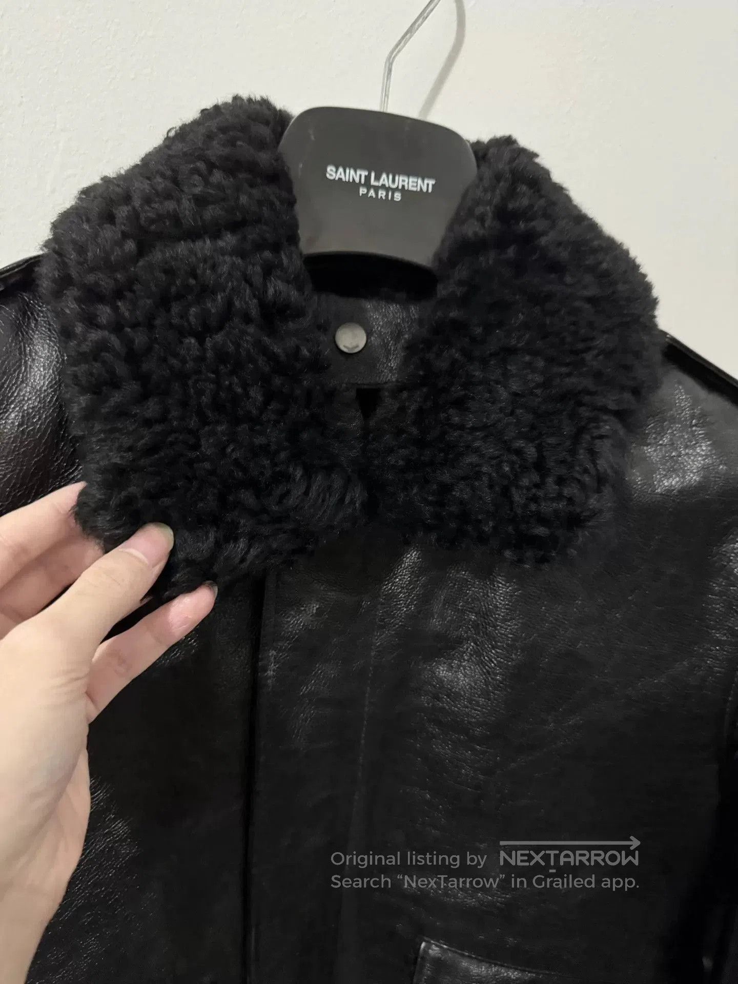 Saint Laurent Paris Saint Laurent Black Pilot Leather Jacket. Size US S / EU 44-46 / 1 - 4 Thumbnail