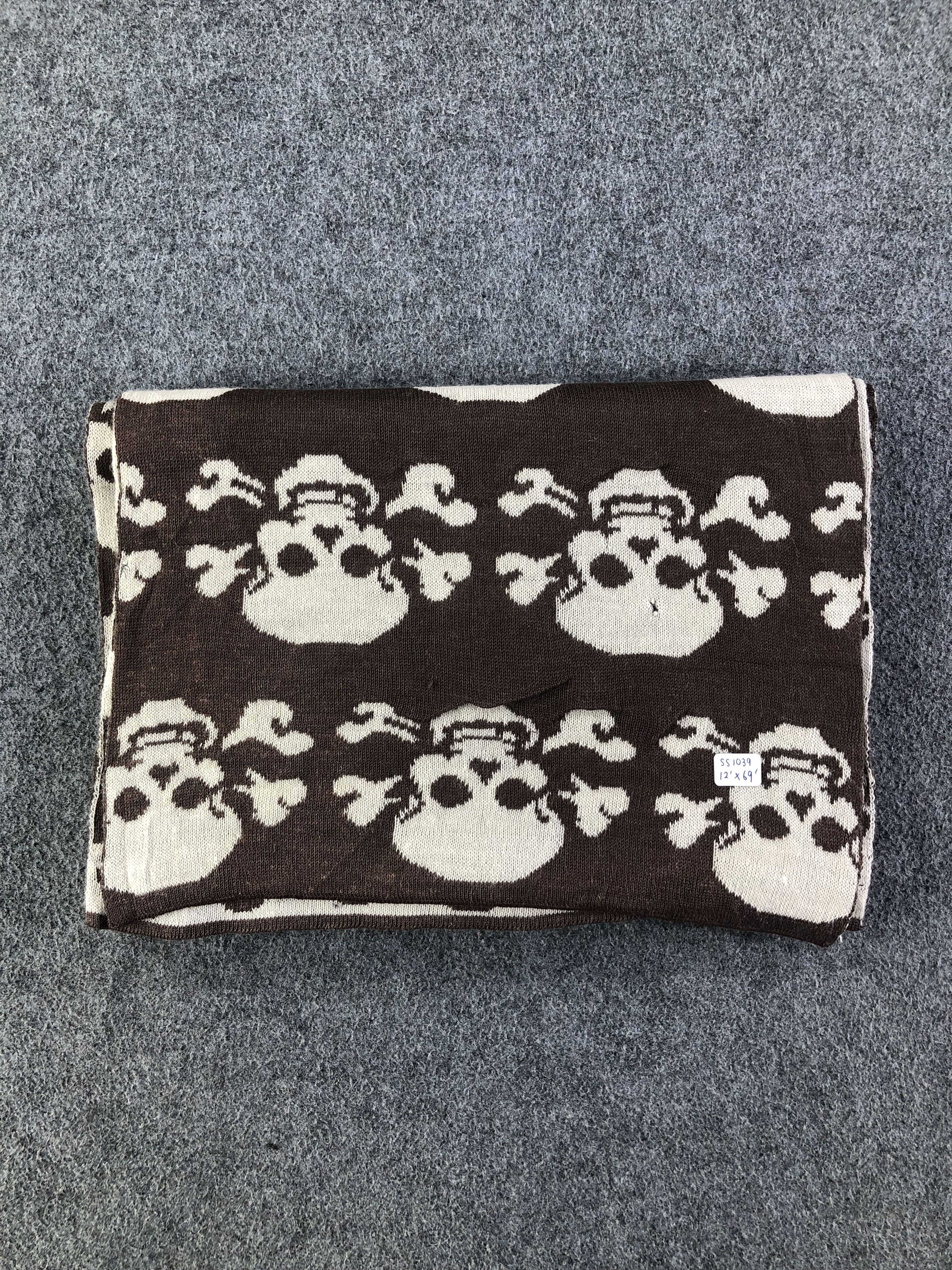 Vintage Skulls Design Scarf / Muffler / Neckwear Size ONE SIZE - 7 Thumbnail