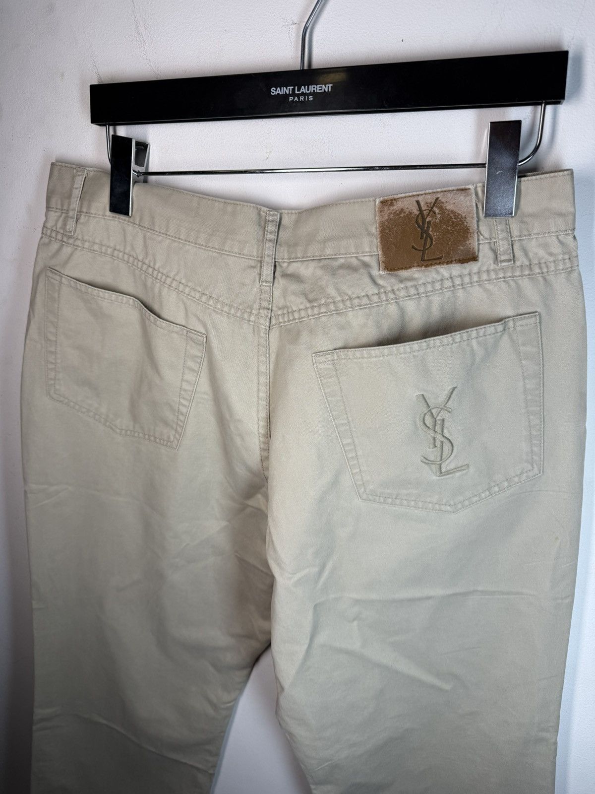 Yves Saint Laurent Beige 36x32 YSL Jeans Cotton Pants Size US 36 / EU 52 - 18 Thumbnail