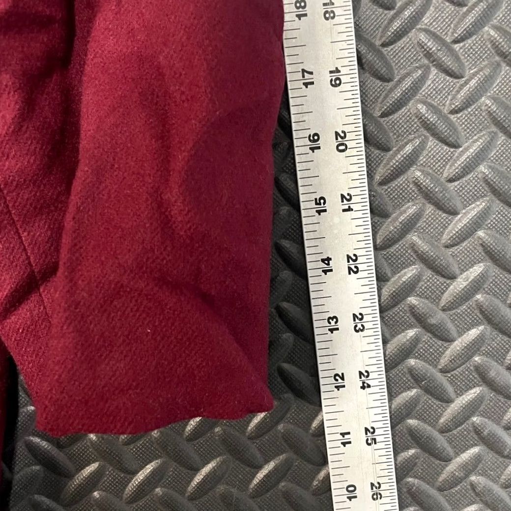 Vintage Sag Harbor Blazer Women Size 10 Maroon Red 100% Pure New Wool Casual One Button Size M / US 6-8 / IT 42-44 - 7 Thumbnail