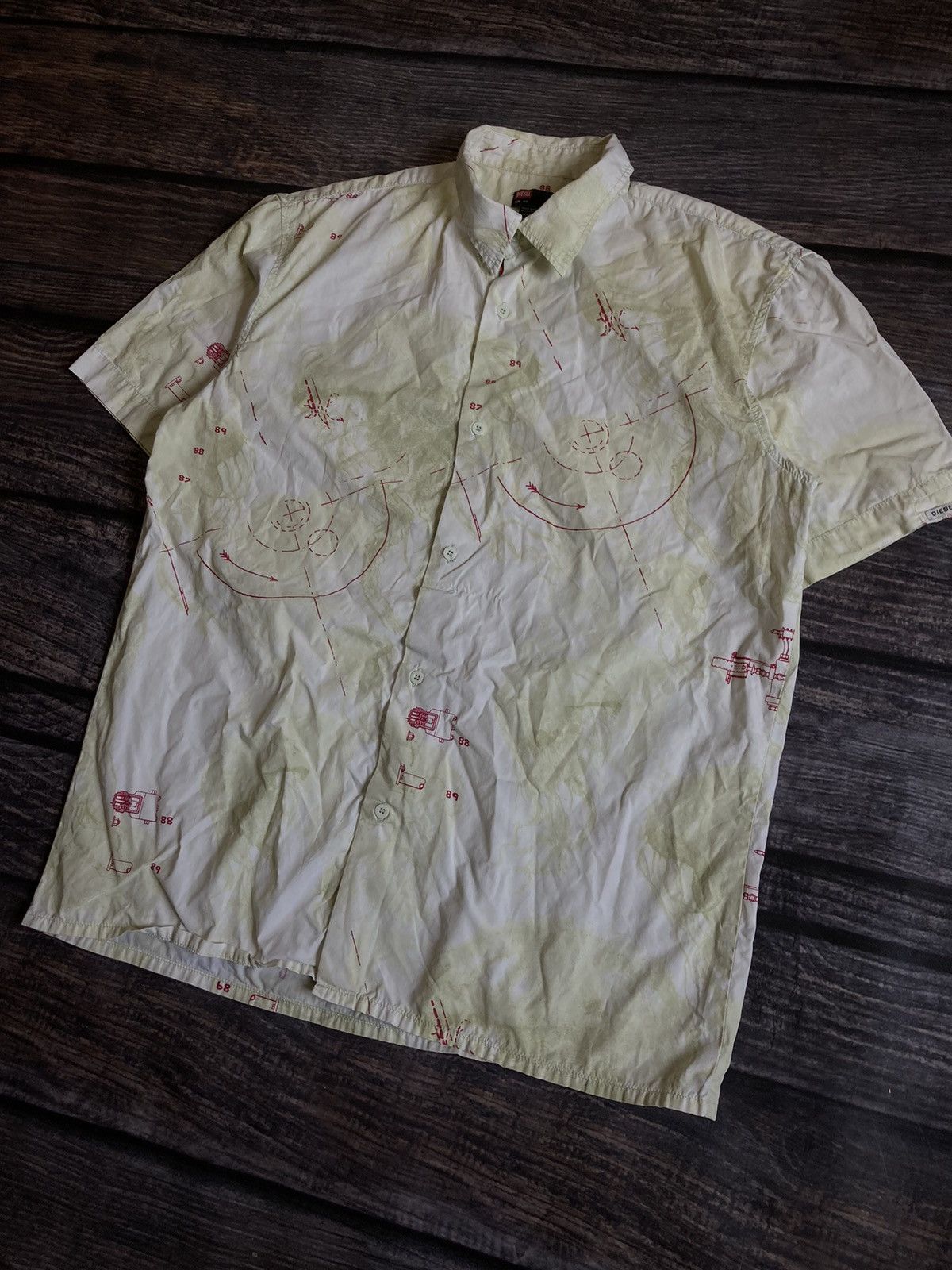 Diesel × Vintage Diesel compass shirt Size US XL / EU 56 / 4 - 2 Thumbnail