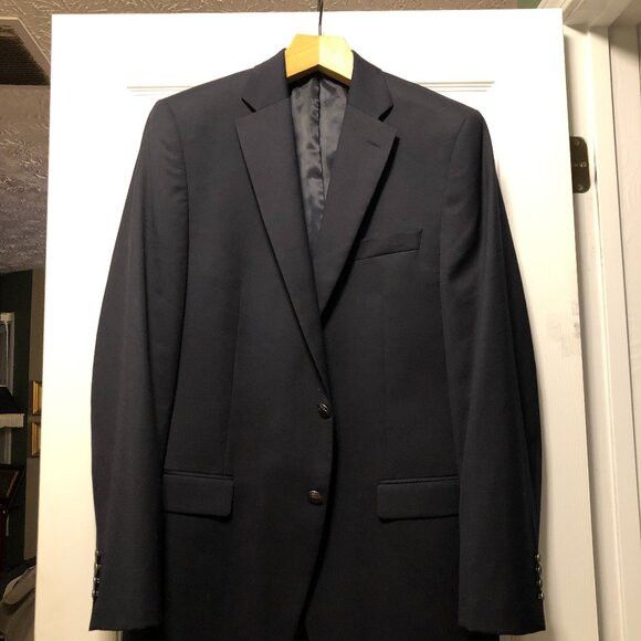 Michael Kors Michael kors men's navy sport coat blazer jacket size: 40L Size 40L - 1 Thumbnail