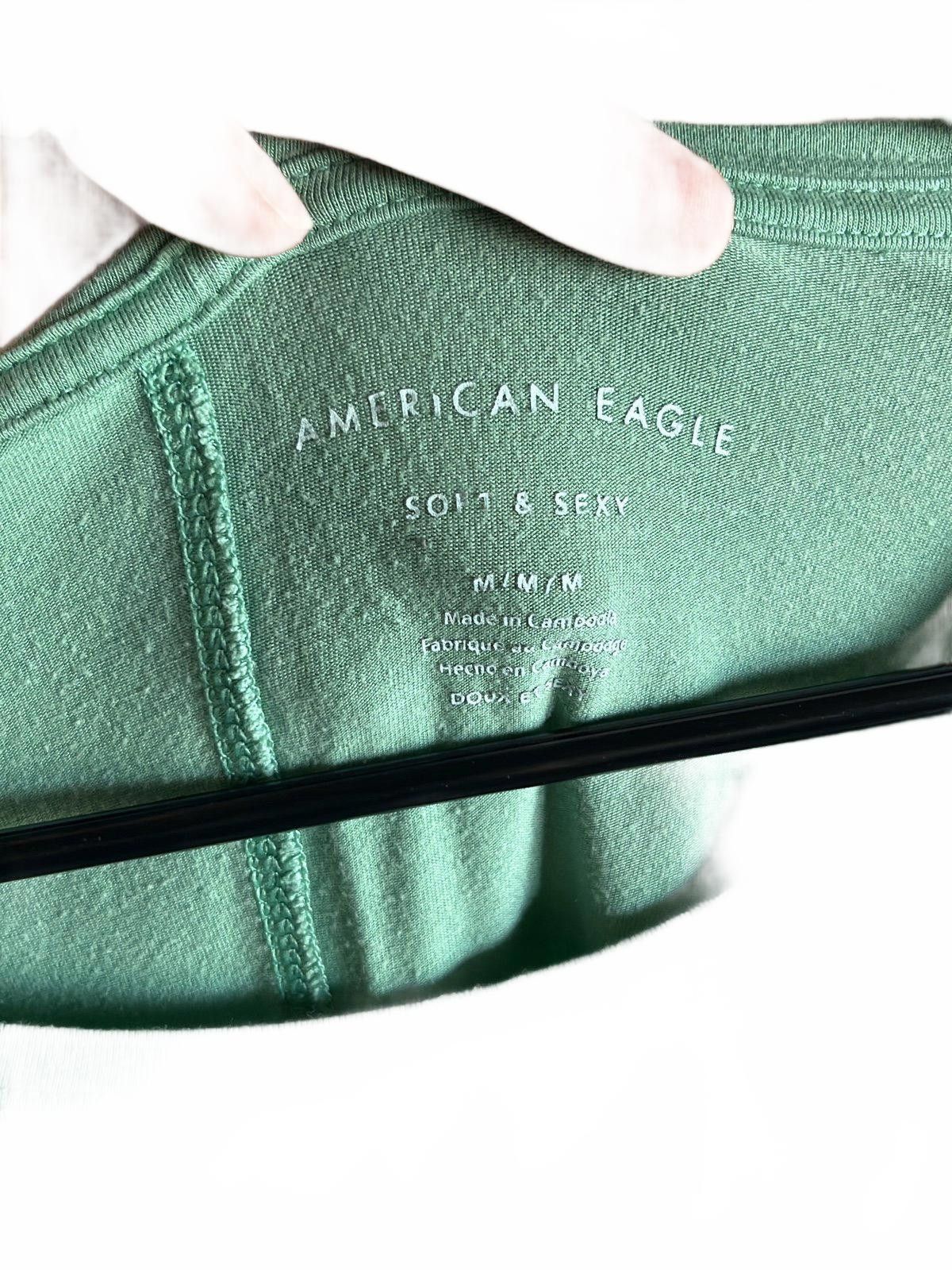 American Eagle Outfitters American Eagle Soft & Sexy Mint Green Tee Size M / US 6-8 / IT 42-44 - 2 Thumbnail