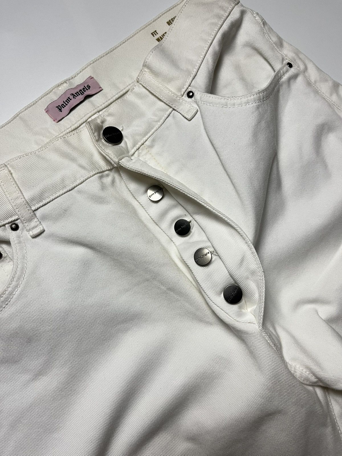 Palm Angels Palm Angels Denim Pants in White Size US 30 / EU 46 - 9 Thumbnail