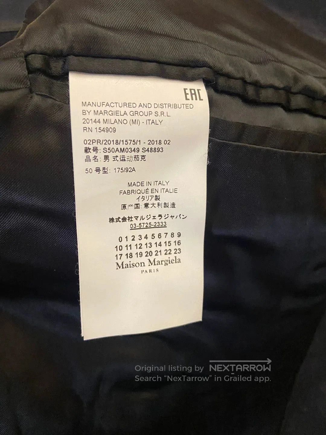 Maison Margiela maison margiela double-breasted coat in navy. Size US L / EU 52-54 / 3 - 4 Thumbnail