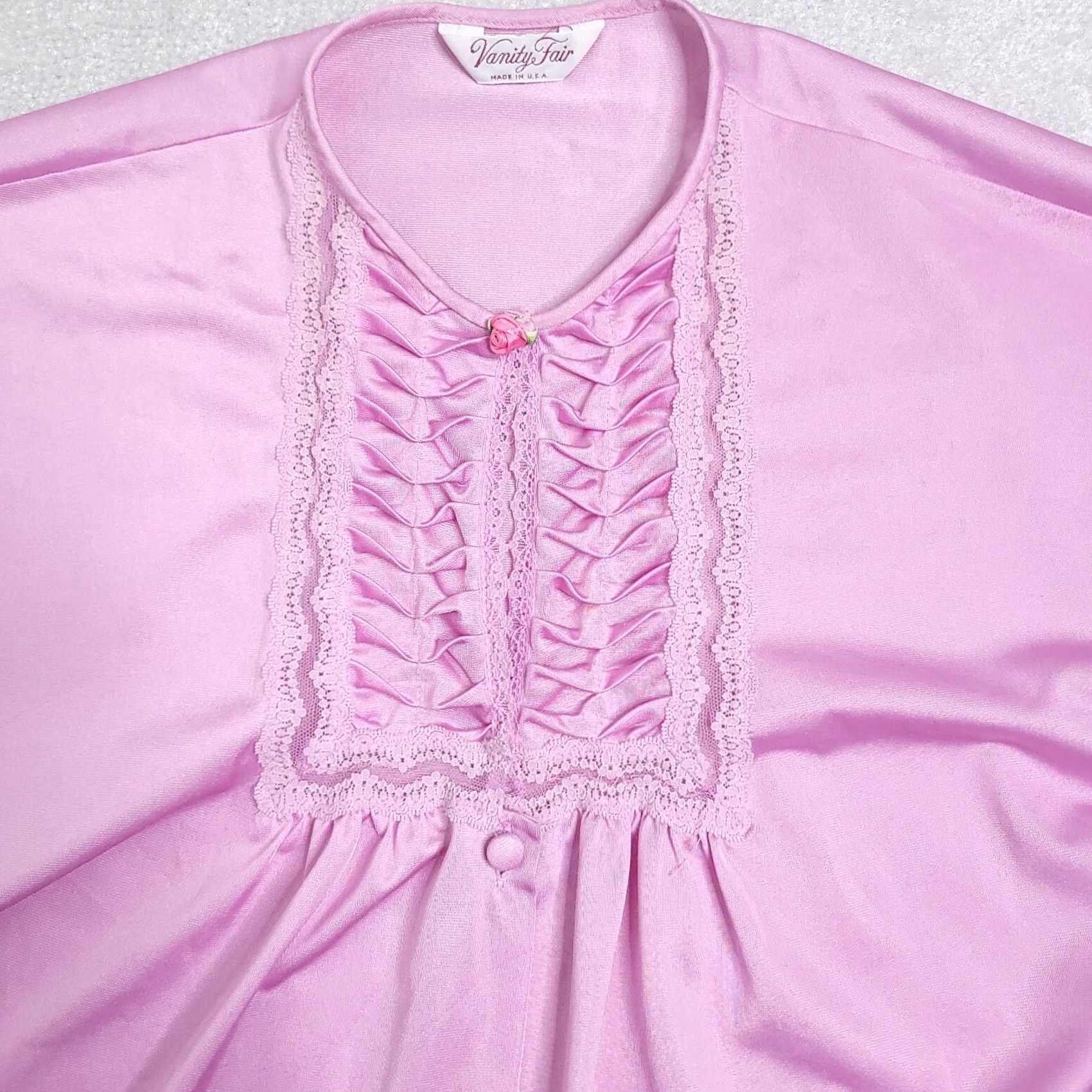 Vintage VINTAGE Vanity Fair Night Top Women’s Medium Pink Nylon USA Made PJ PHOTOS Shirt Womens Medium Pink Nylon USA Made Night Top Size M / US 6-8 / IT 42-44 - 3 Thumbnail