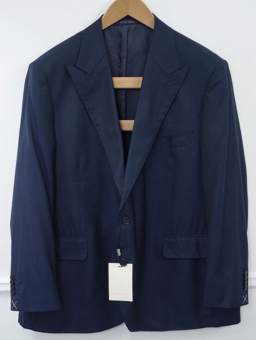 Suitsupply Men Suitsupply Blazer La Spalla Peak Blue Wool Ariston US52S Size 52S - 1 Thumbnail