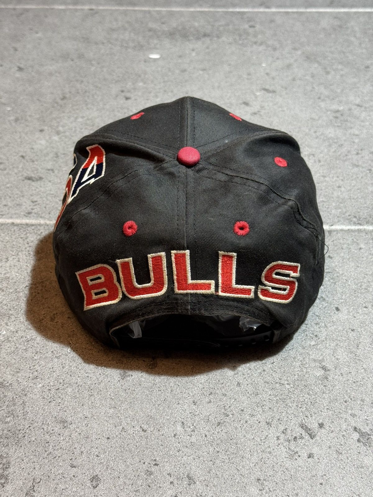 NBA Rare Hat Vintage Chicago Bulls NBA Snapback USA logo 90s Size ONE SIZE - 7 Thumbnail