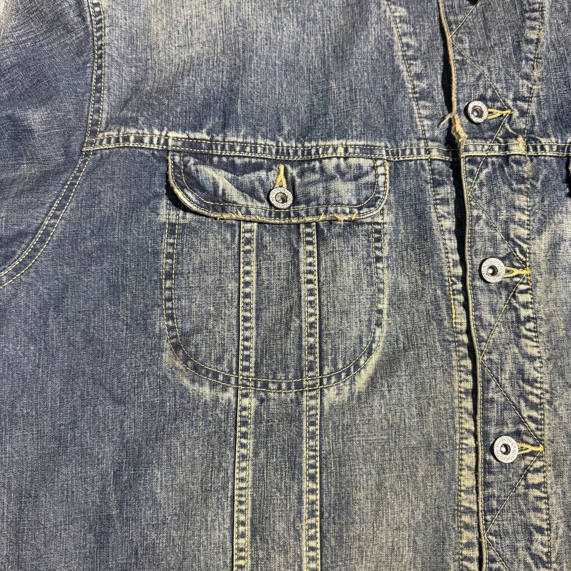 Neighborhood Neighborhood 23AW Savage Storm Rider Denim Jacket Size US XL / EU 56 / 4 - 5 Thumbnail