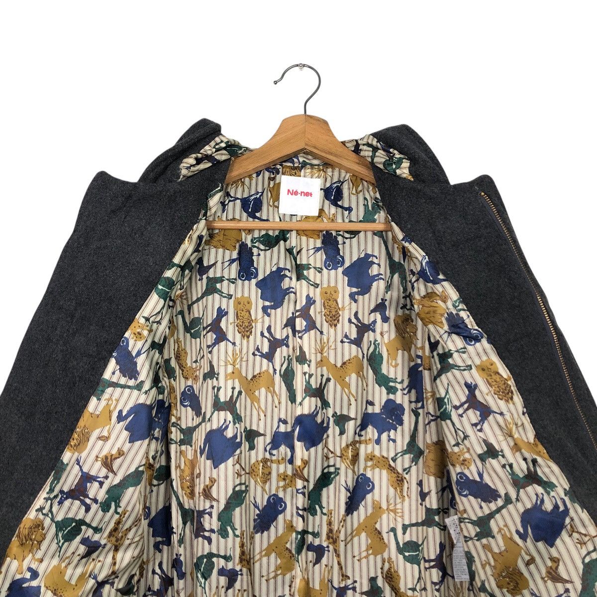 Issey Miyake 📌Vintage Wool Duffle Jacket Ne-Net Japan Striped Blanket Size US M / EU 48-50 / 2 - 16 Thumbnail
